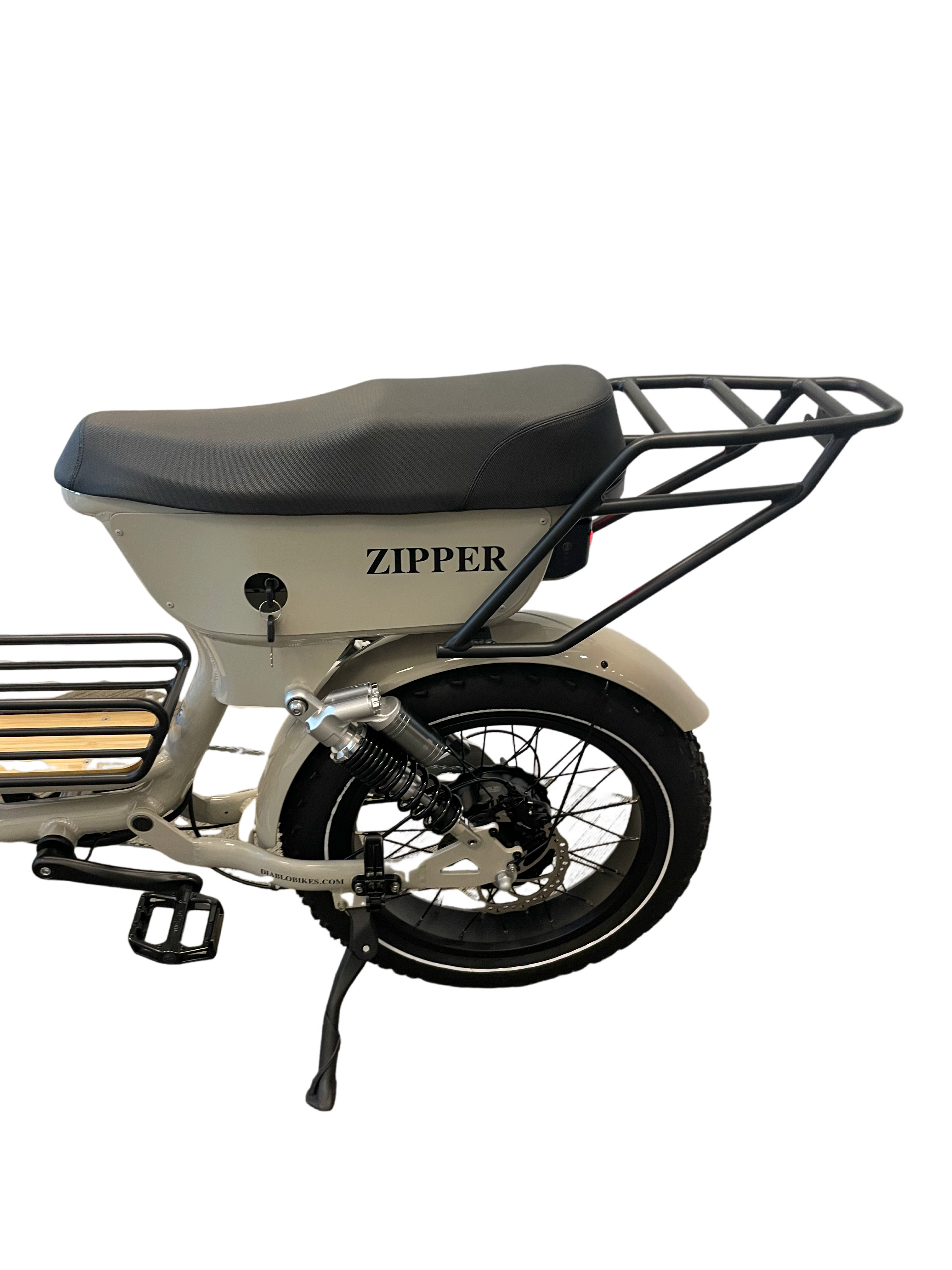 Diablo Zipper Fatbike 7SP Shimano versnellingen met achtervering - Fashion Grey - AE-trading