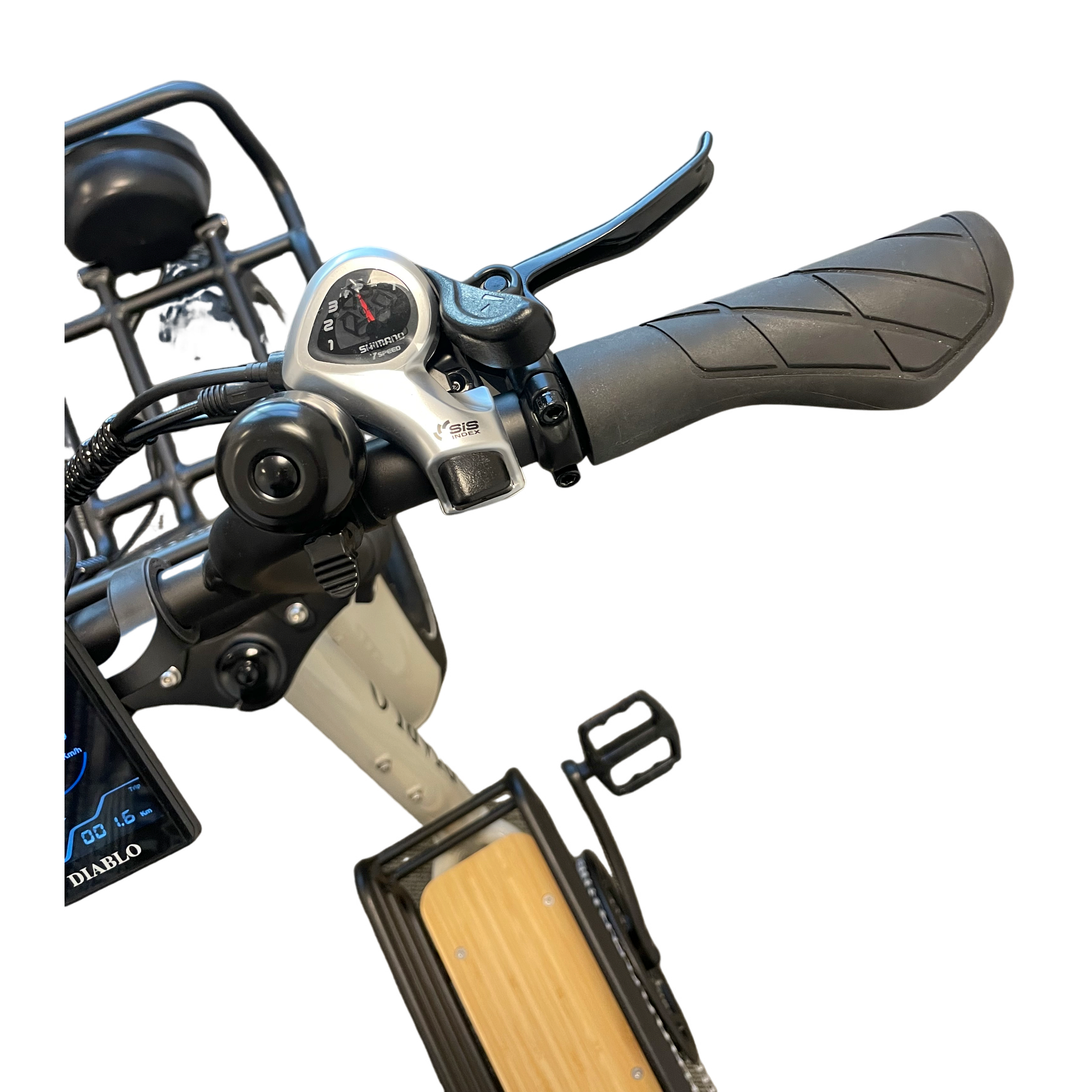 Diablo Zipper Fatbike 7SP Shimano versnellingen met achtervering - Fashion Grey - AE-trading