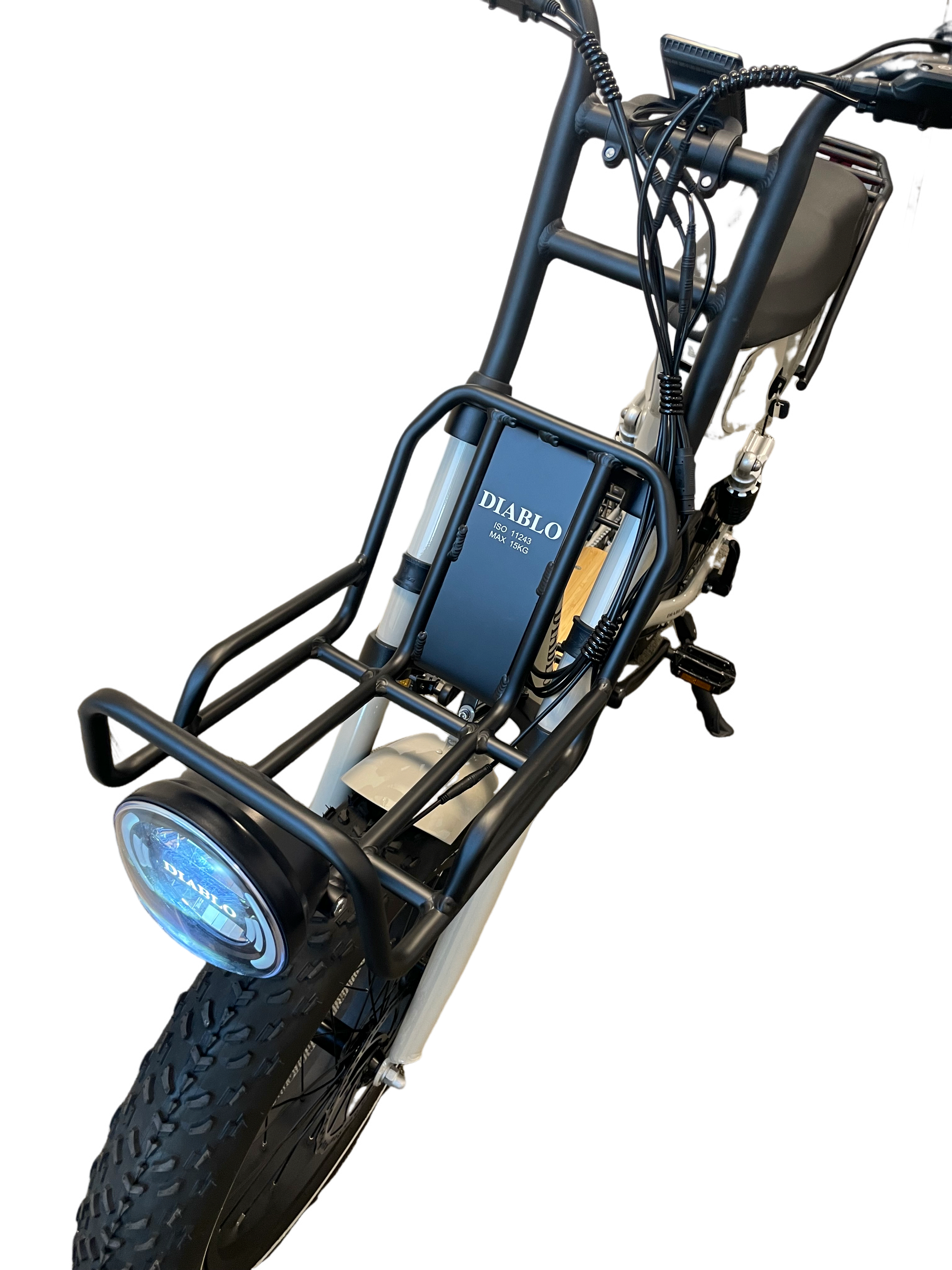 Diablo Zipper Fatbike 7SP Shimano versnellingen met achtervering - Fashion Grey - AE-trading
