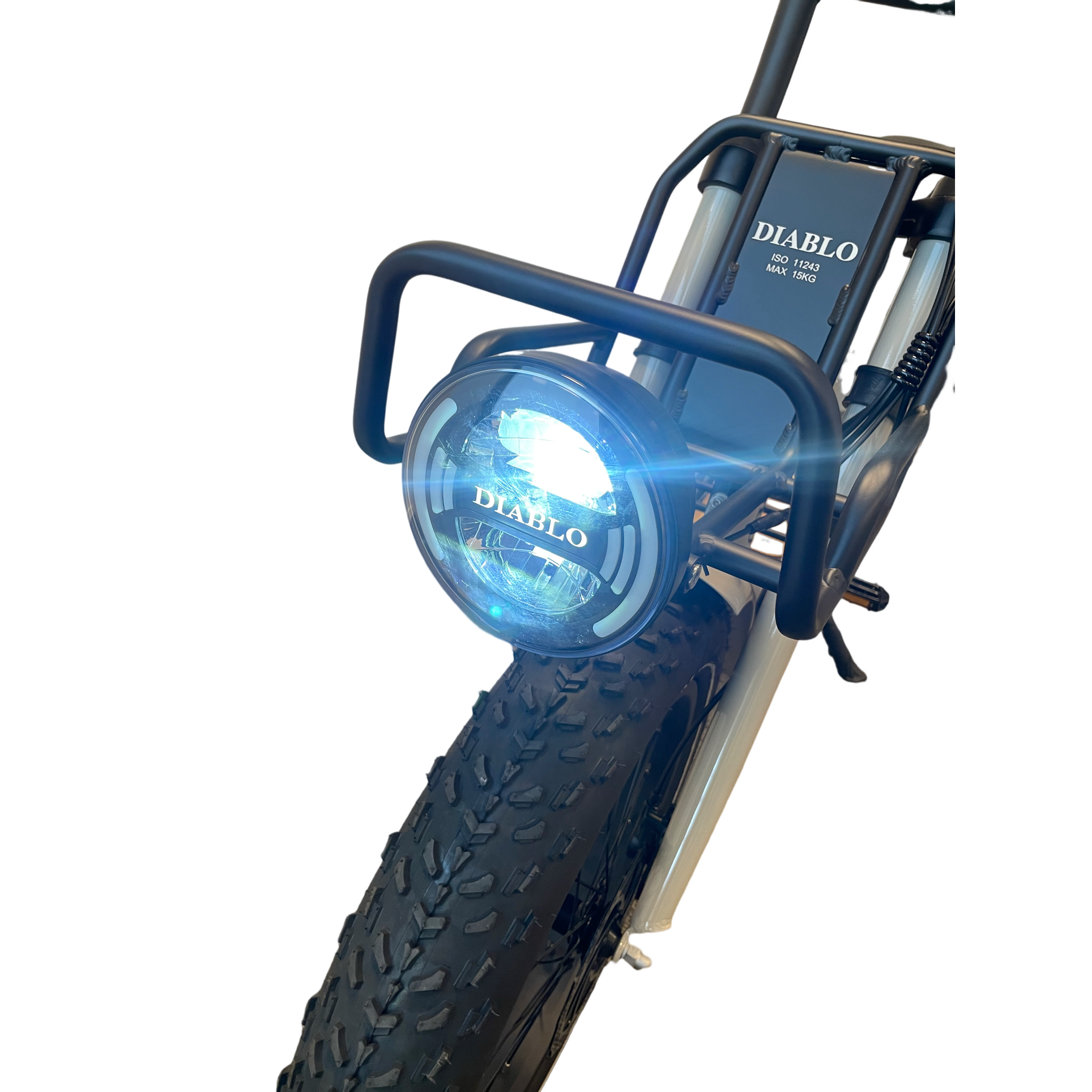 Diablo Zipper Fatbike 7SP Shimano versnellingen met achtervering - Fashion Grey - AE-trading