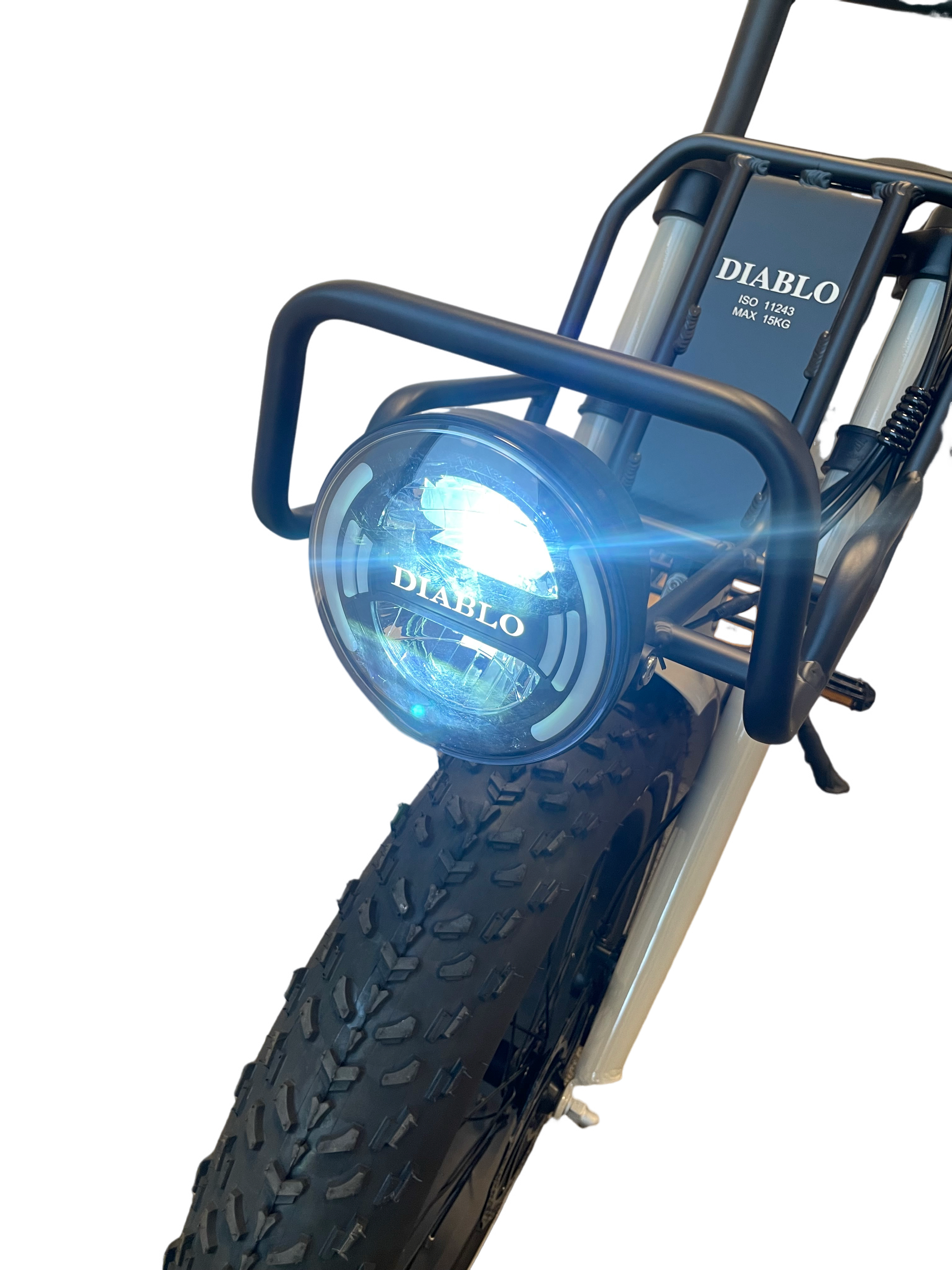 Diablo Zipper Fatbike 7SP Shimano versnellingen met achtervering - Fashion Grey - AE-trading