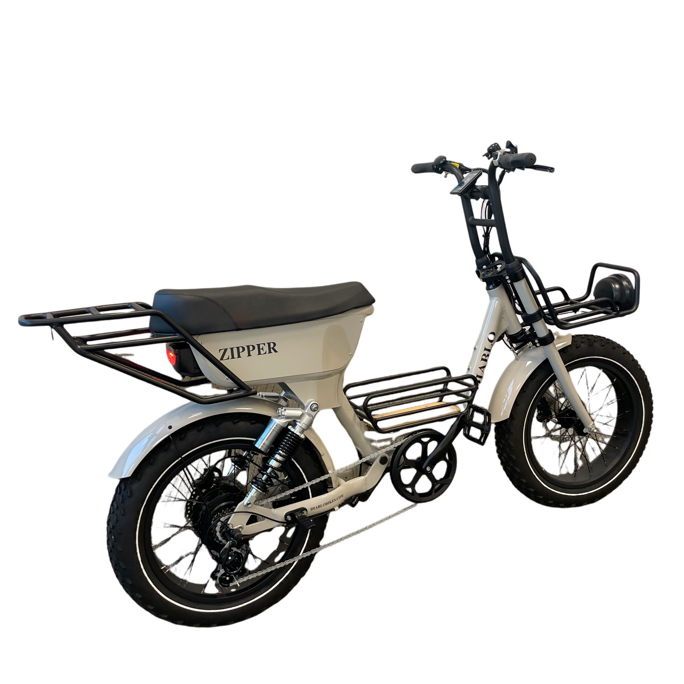Diablo Zipper Fatbike 7SP Shimano versnellingen met achtervering - Fashion Grey - AE-trading