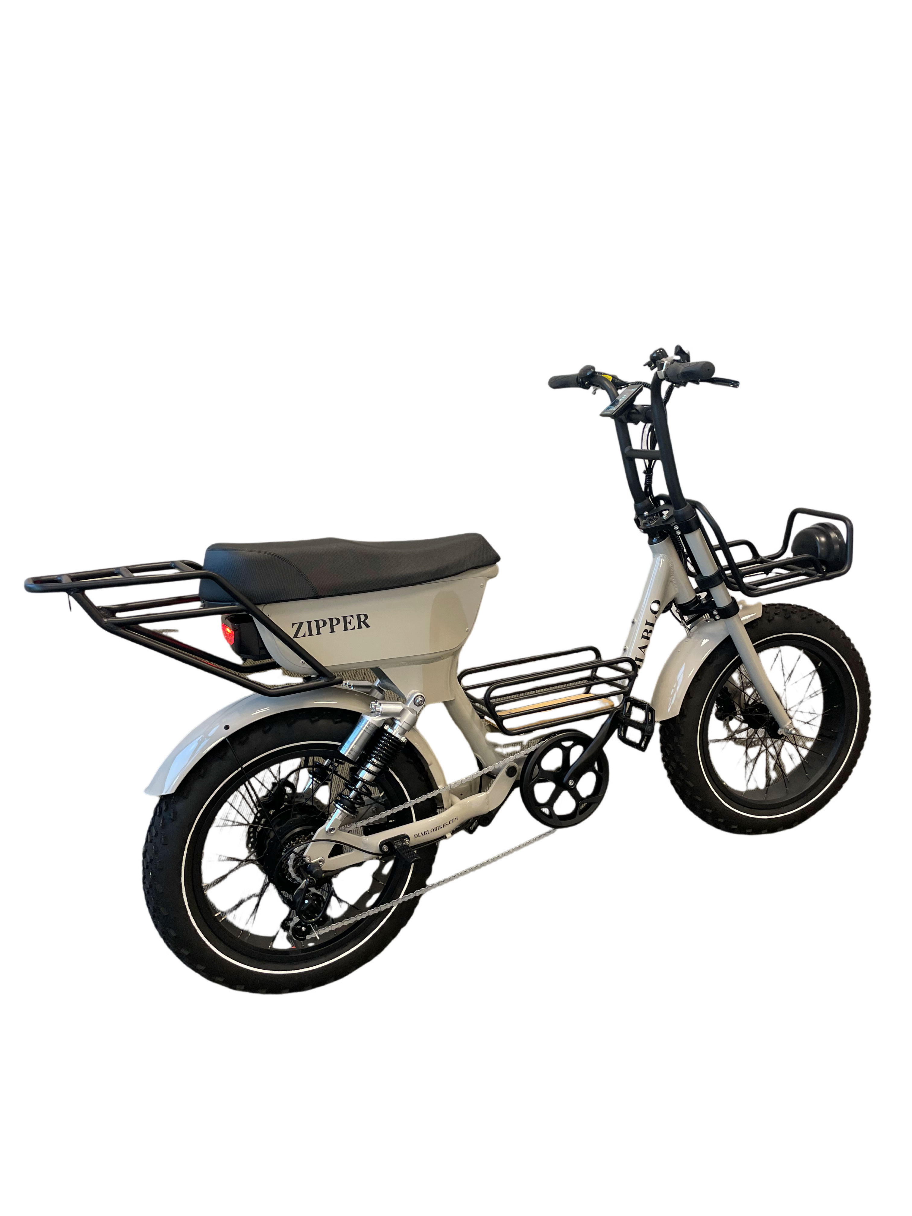 Diablo Zipper Fatbike 7SP Shimano versnellingen met achtervering - Fashion Grey - AE-trading