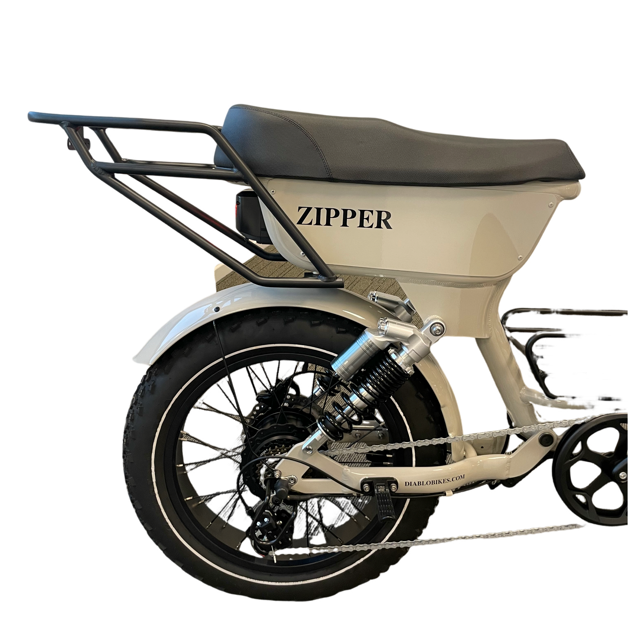 Diablo Zipper Fatbike 7SP Shimano versnellingen met achtervering - Fashion Grey - AE-trading