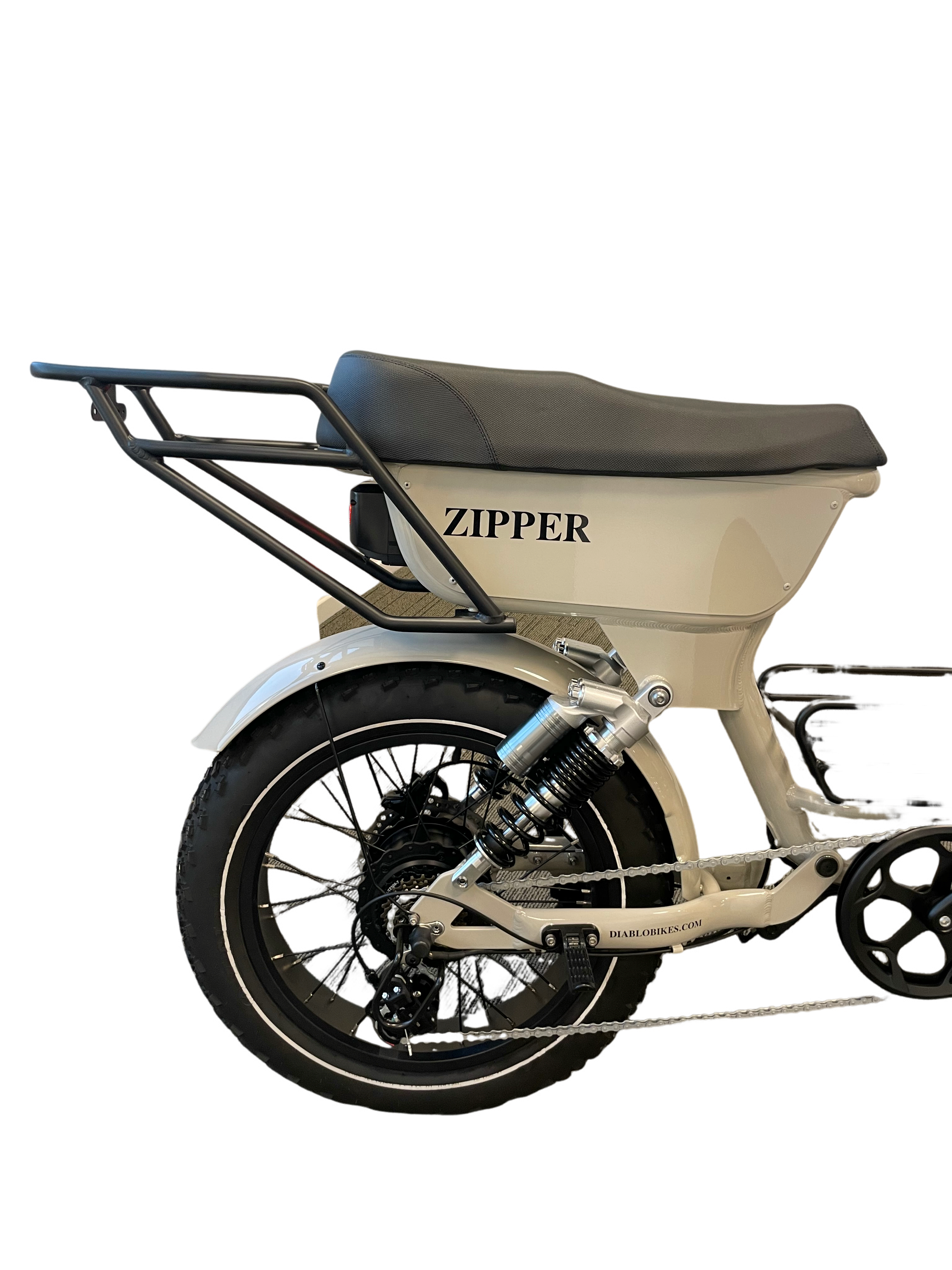 Diablo Zipper Fatbike 7SP Shimano versnellingen met achtervering - Fashion Grey - AE-trading