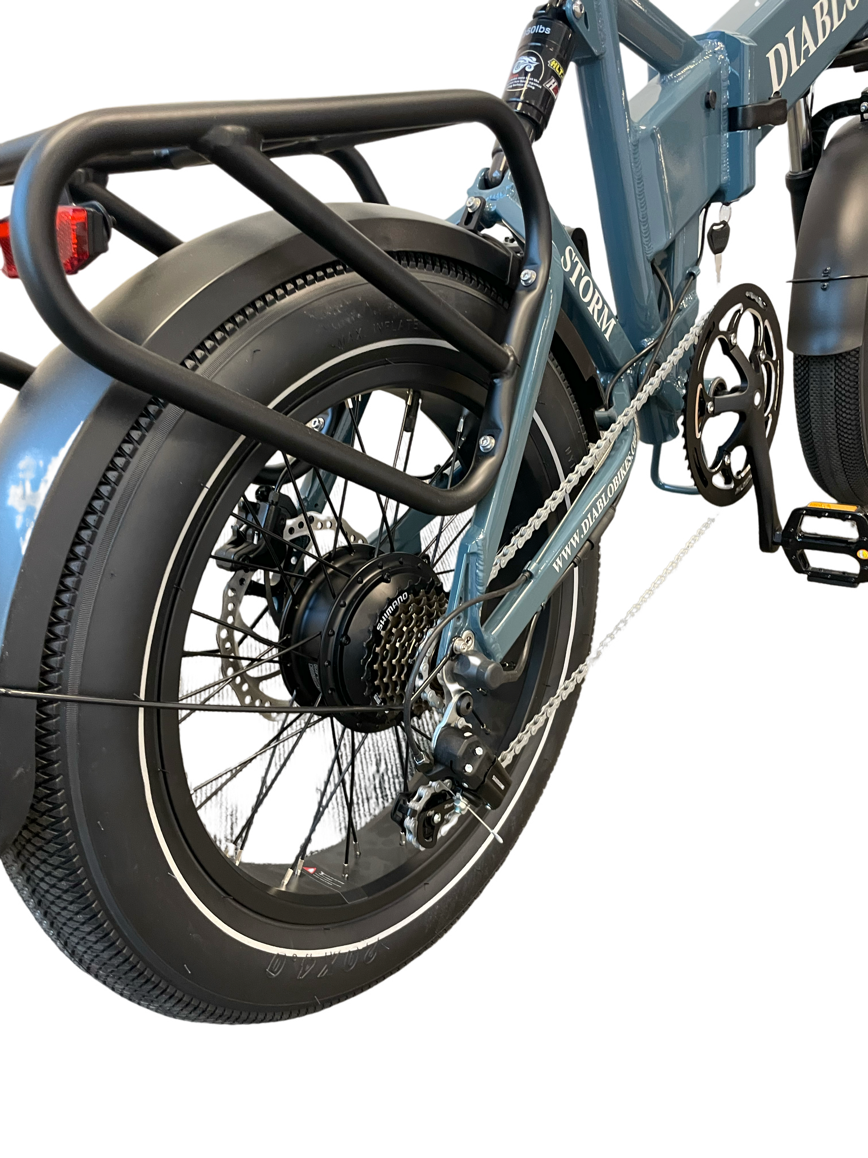 Diablo Storm Fatbike Vouwfiets met Hydraulische remmen - Donker Blauw - AE-trading