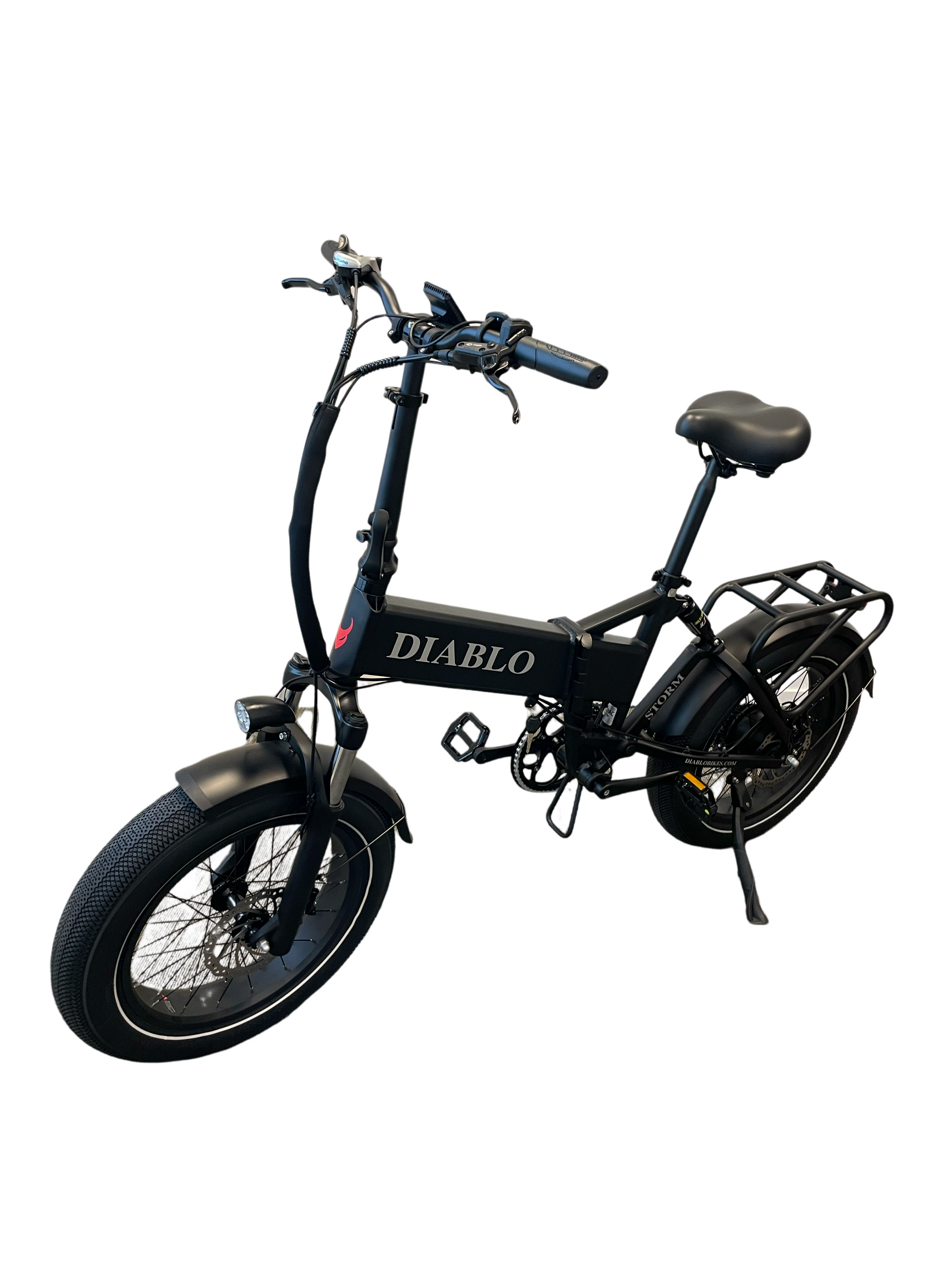 Diablo Storm Fatbike Vouwfiets met Hydraulische remmen - Mat Zwart - AE-trading