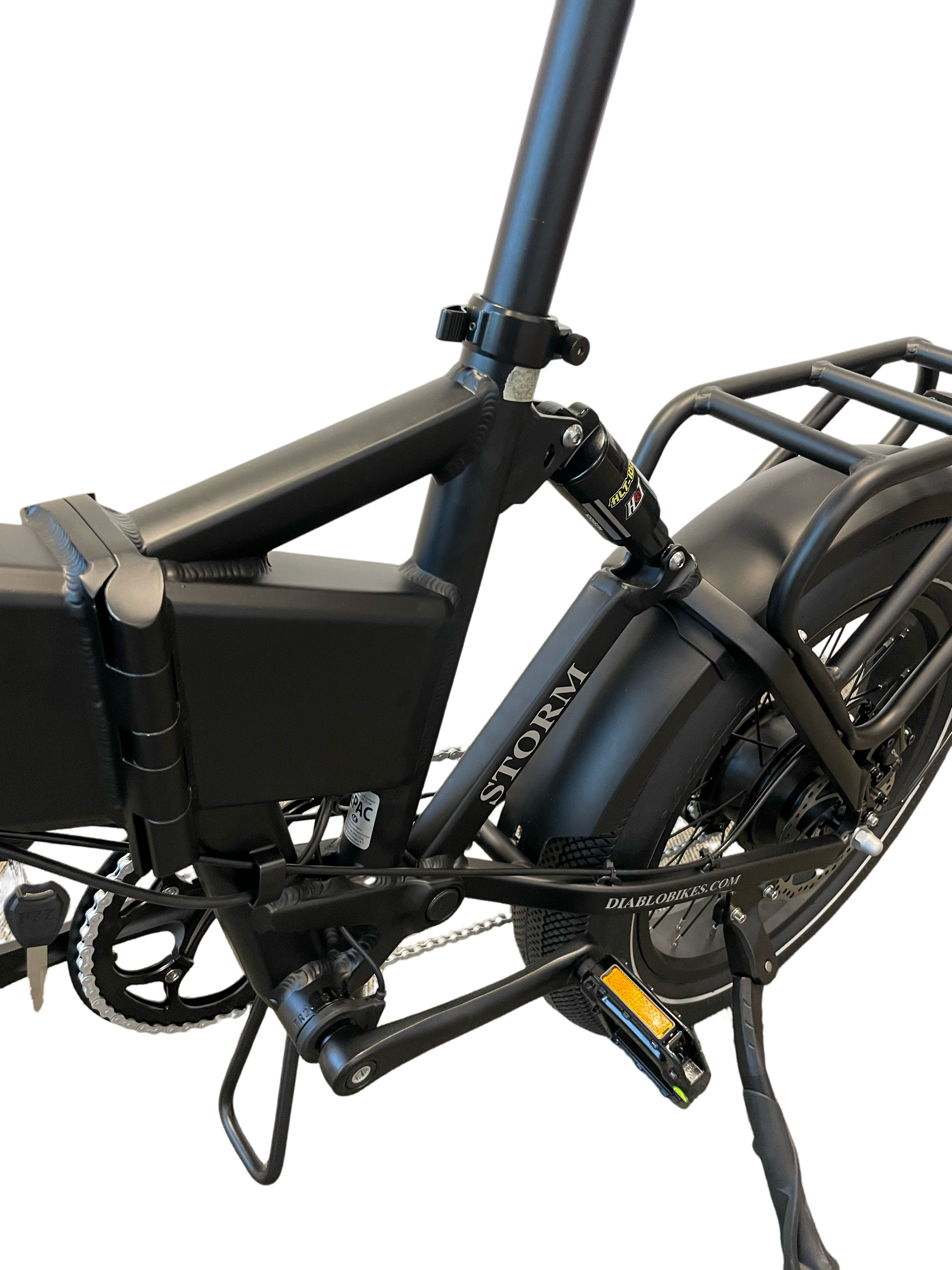 Diablo Storm Fatbike Vouwfiets met Hydraulische remmen - Mat Zwart - AE-trading