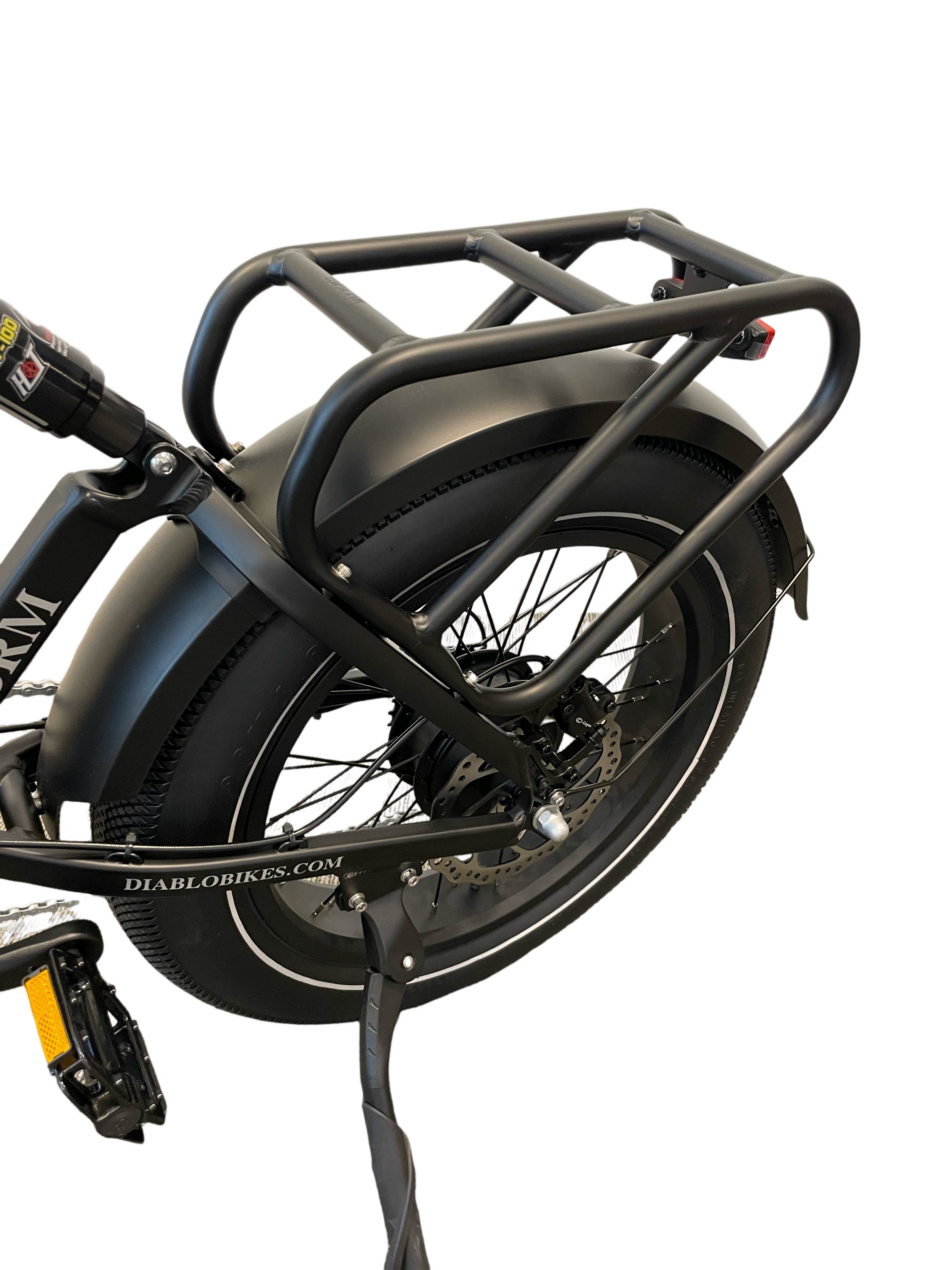 Diablo Storm Fatbike Vouwfiets met Hydraulische remmen - Mat Zwart - AE-trading