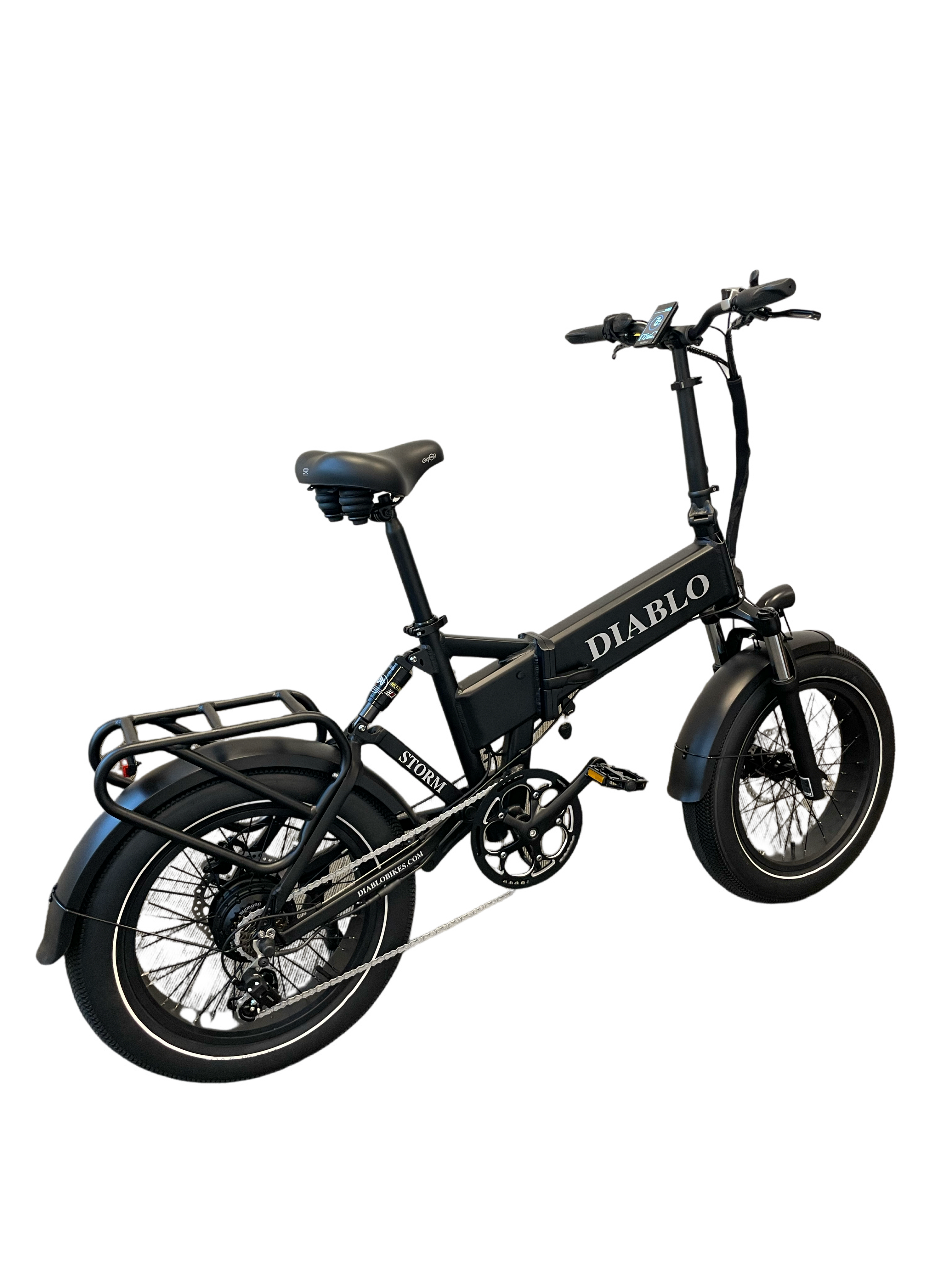 Diablo Storm Fatbike Vouwfiets met Hydraulische remmen - Mat Zwart - AE-trading