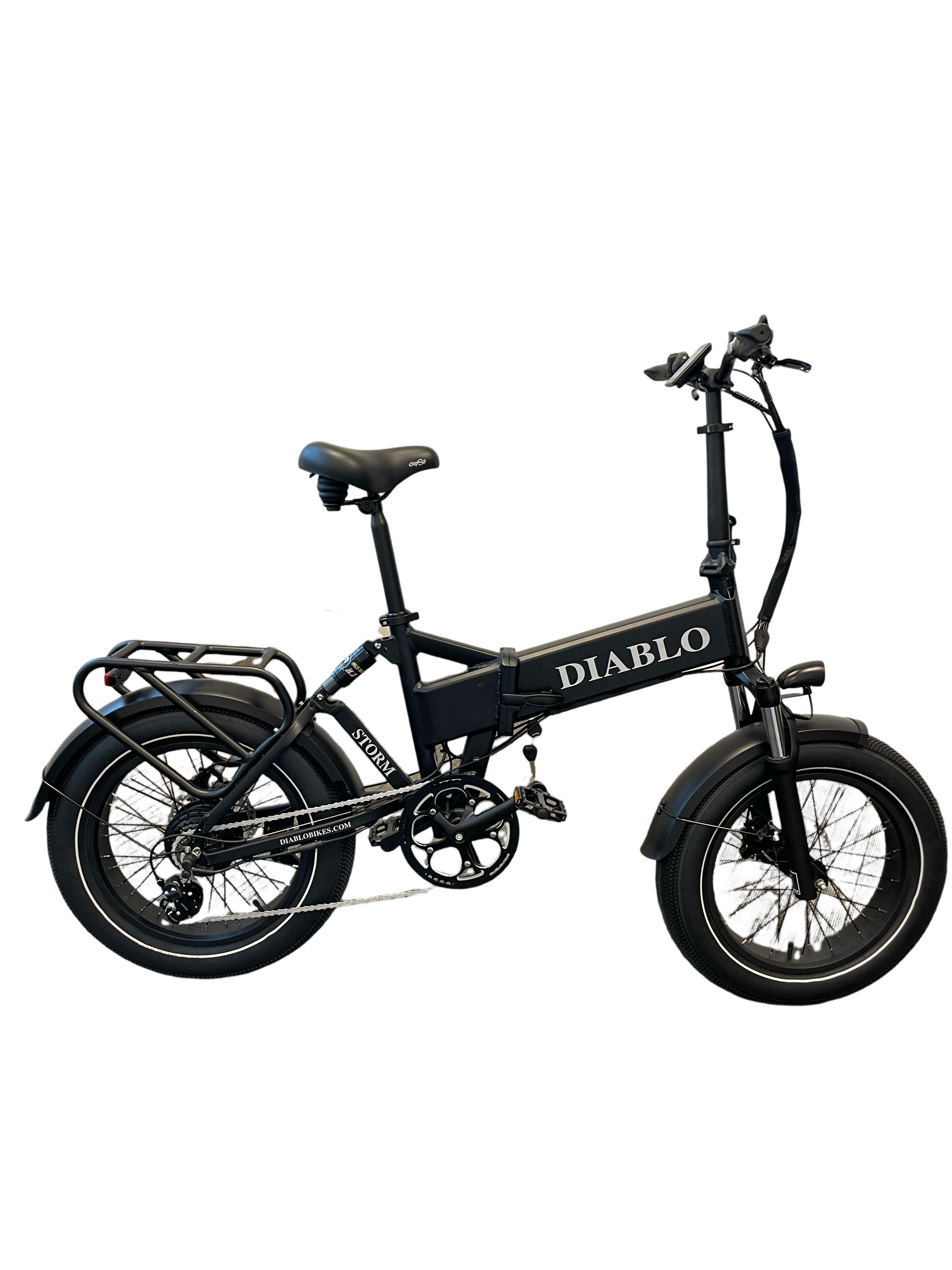 Diablo Storm Fatbike Vouwfiets met Hydraulische remmen - Mat Zwart - AE-trading