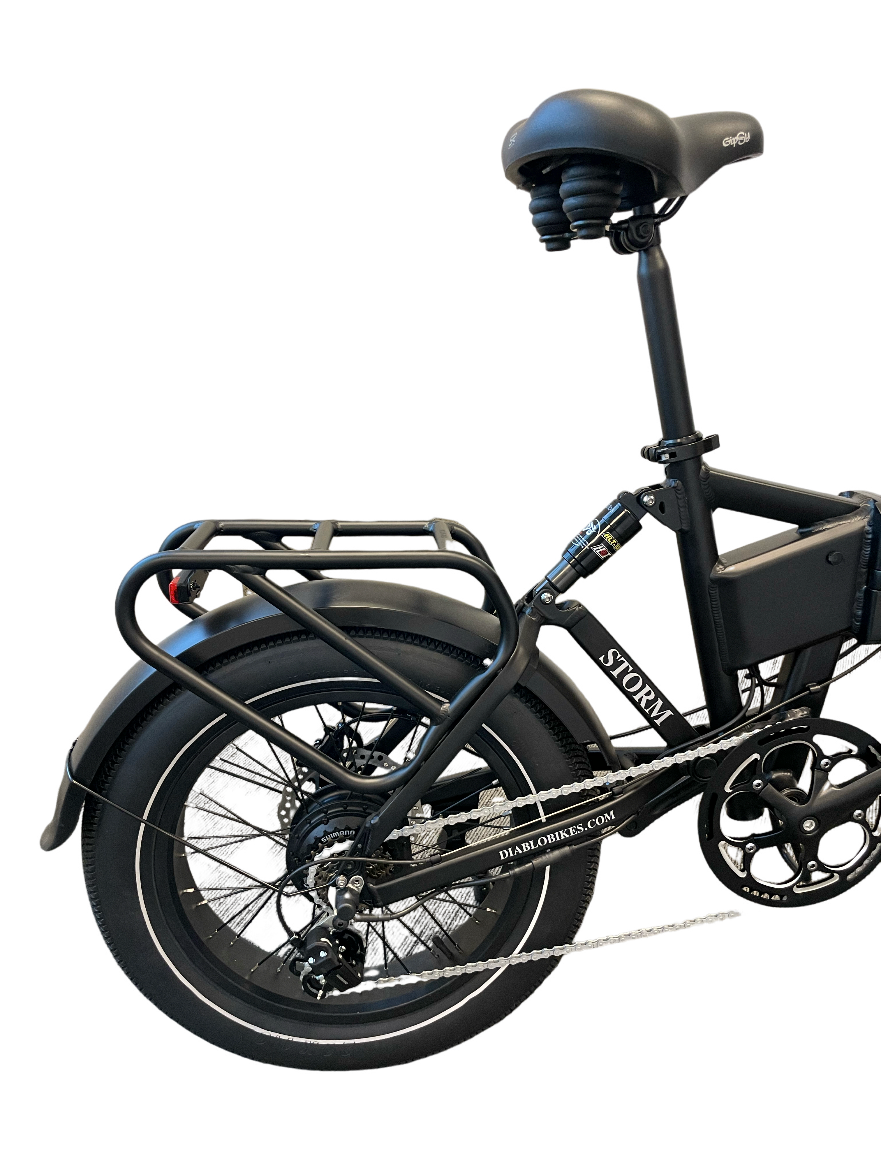 Diablo Storm Fatbike Vouwfiets met Hydraulische remmen - Mat Zwart - AE-trading
