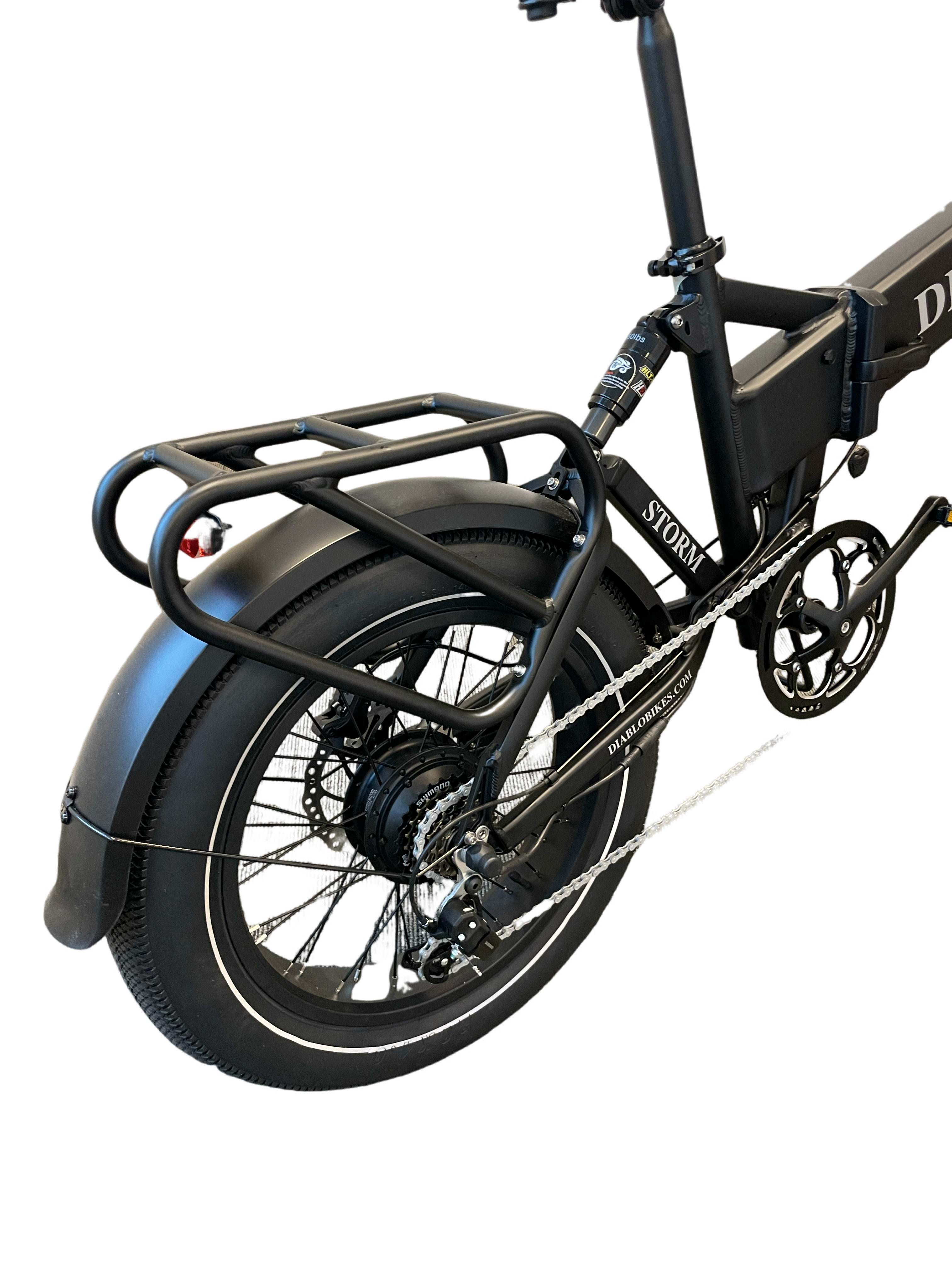 Diablo Storm Fatbike Vouwfiets met Hydraulische remmen - Mat Zwart - AE-trading