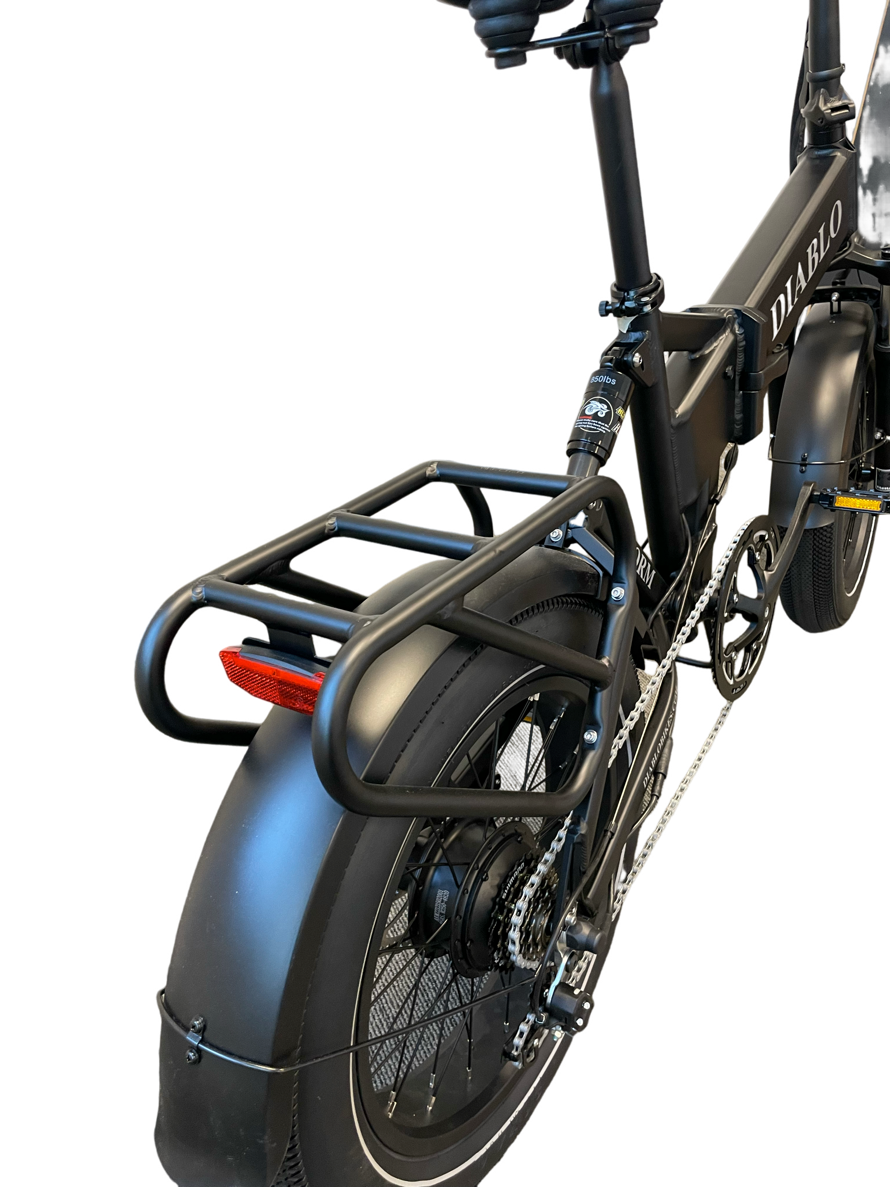 Diablo Storm Fatbike Vouwfiets met Hydraulische remmen - Mat Zwart - AE-trading