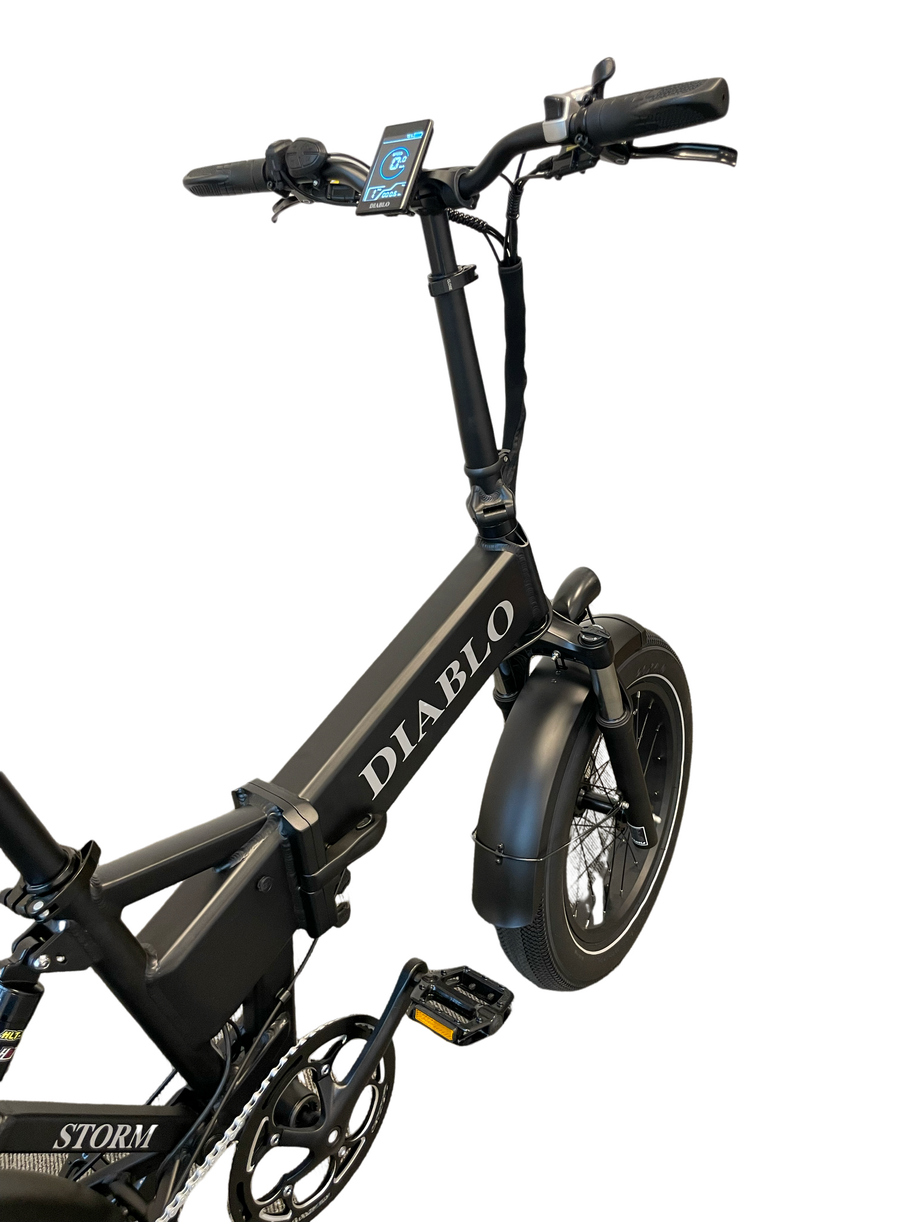 Diablo Storm Fatbike Vouwfiets met Hydraulische remmen - Mat Zwart - AE-trading