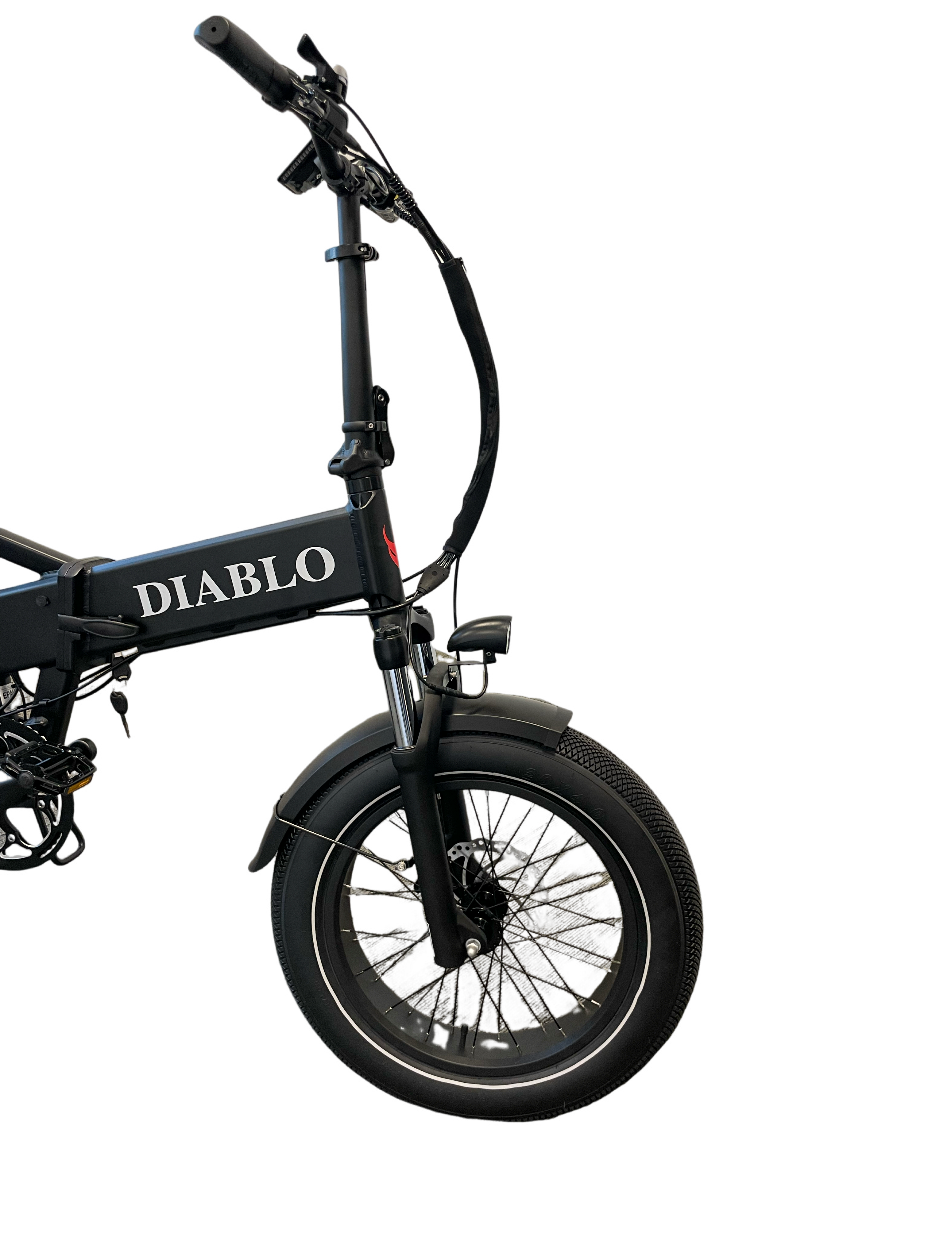 Diablo Storm Fatbike Vouwfiets met Hydraulische remmen - Mat Zwart - AE-trading