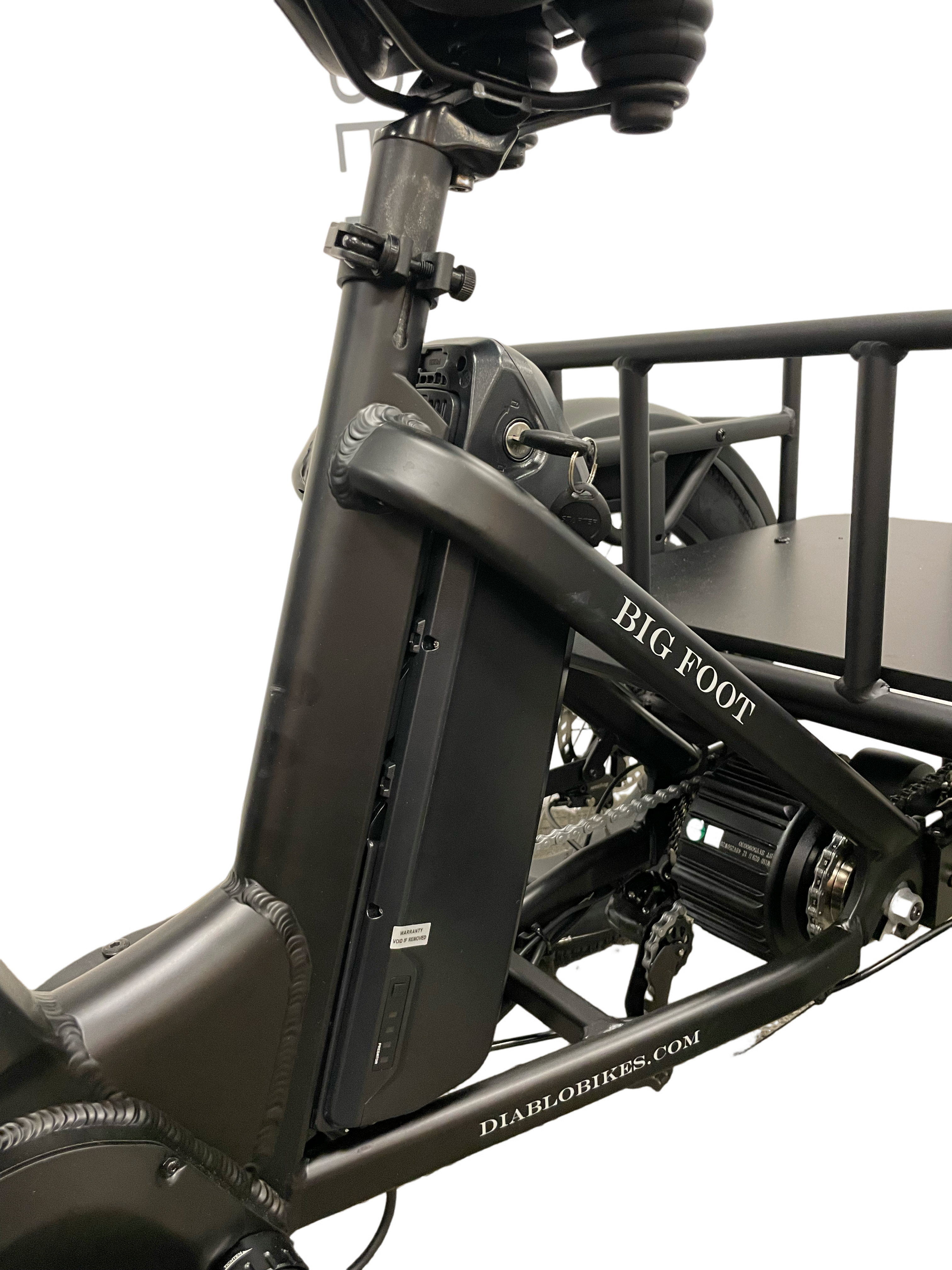 Diablo Big Foot Fatbike Driewieler Fiets E-bike Cargo - Mat zwart - Twee accu's - AE-trading