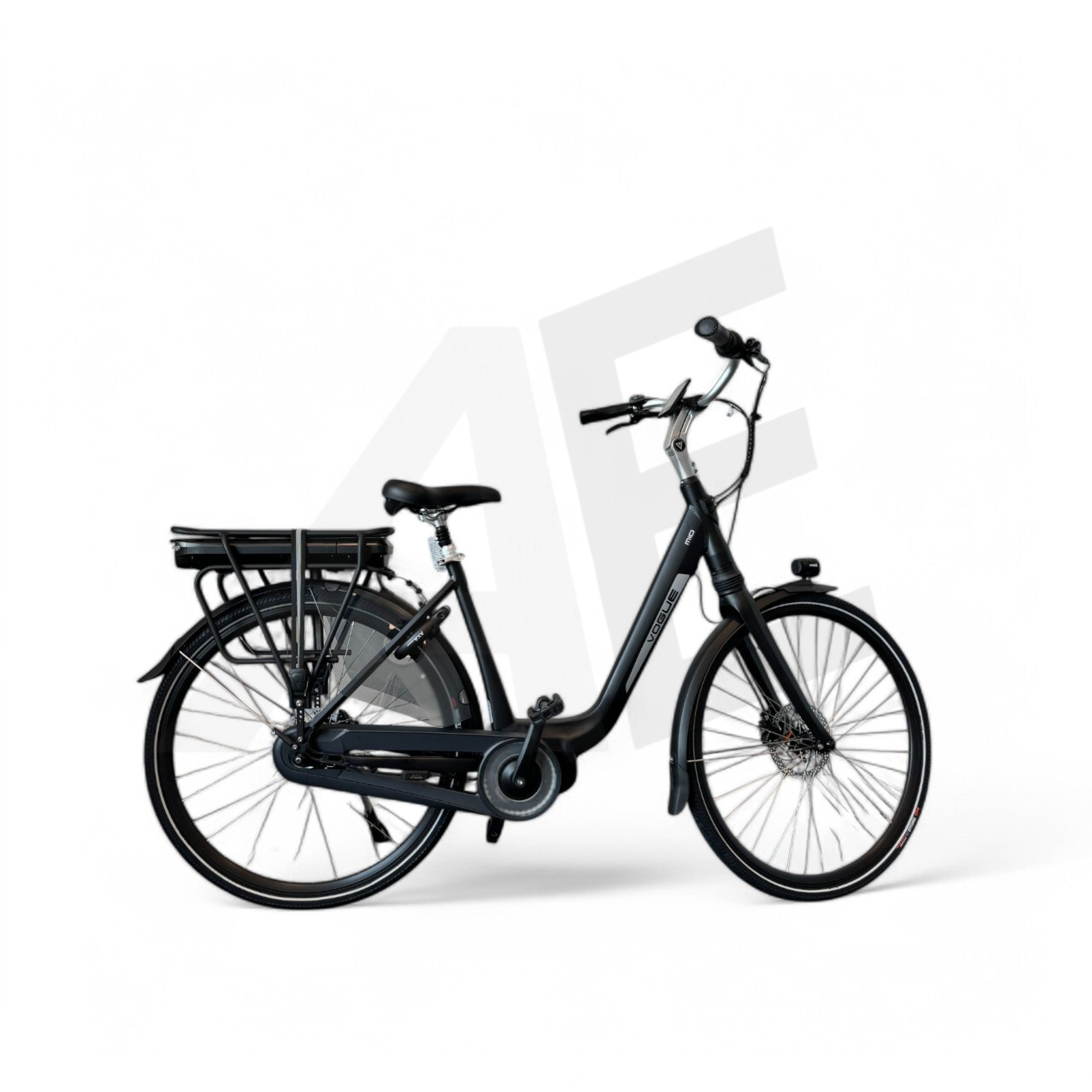 Vogue Mio 8Sp Elektrische Fiets E-Bike Met Hydraulische Remmen 13Ah 36V 468Wh 46Cm - Glans Zwart