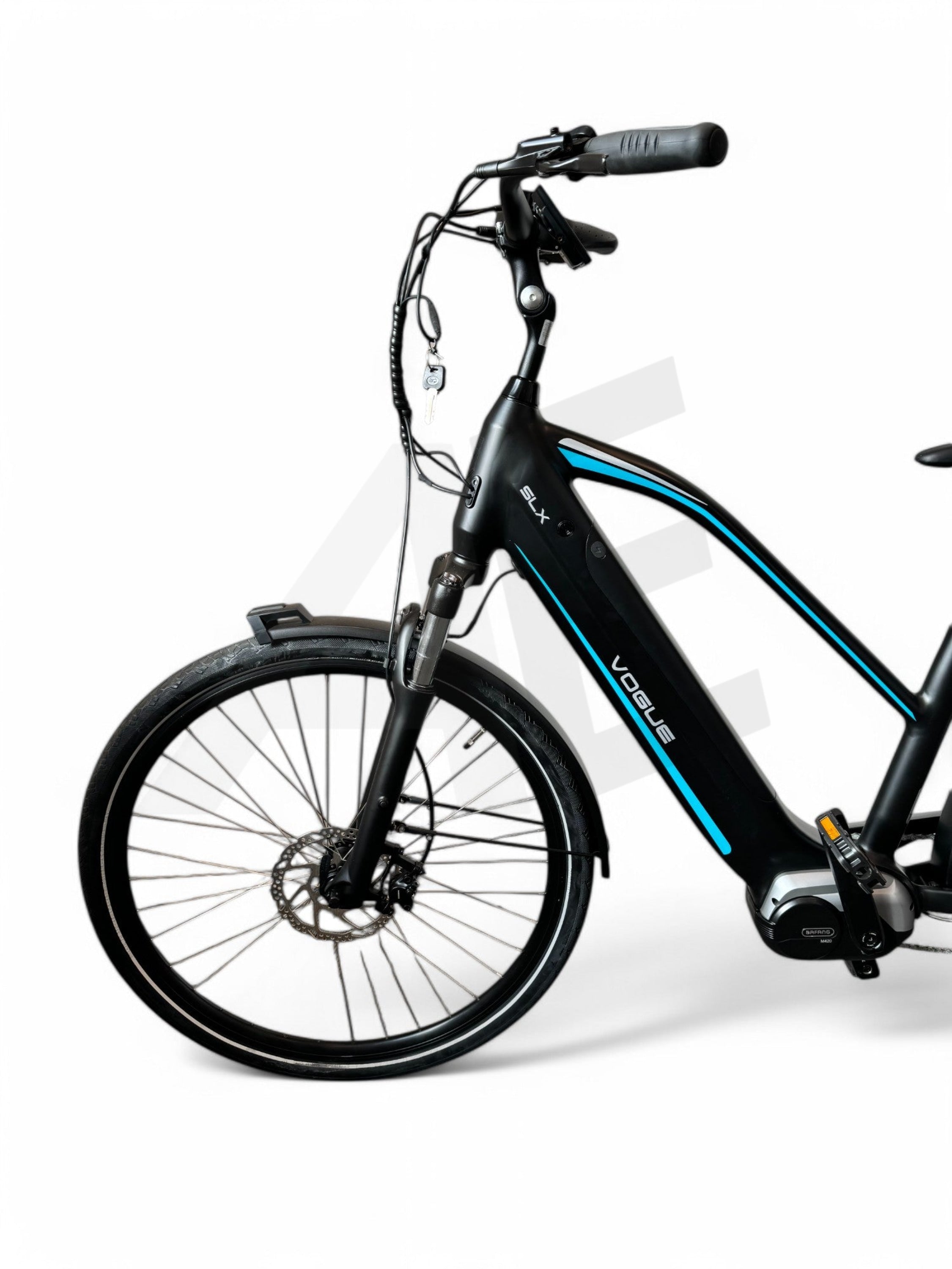 Vogue Slx M420 Elektrische Fiets 9Rd Shimano Versnellingen 51Cm Met Hydraulische Remmen - Mat Zwart