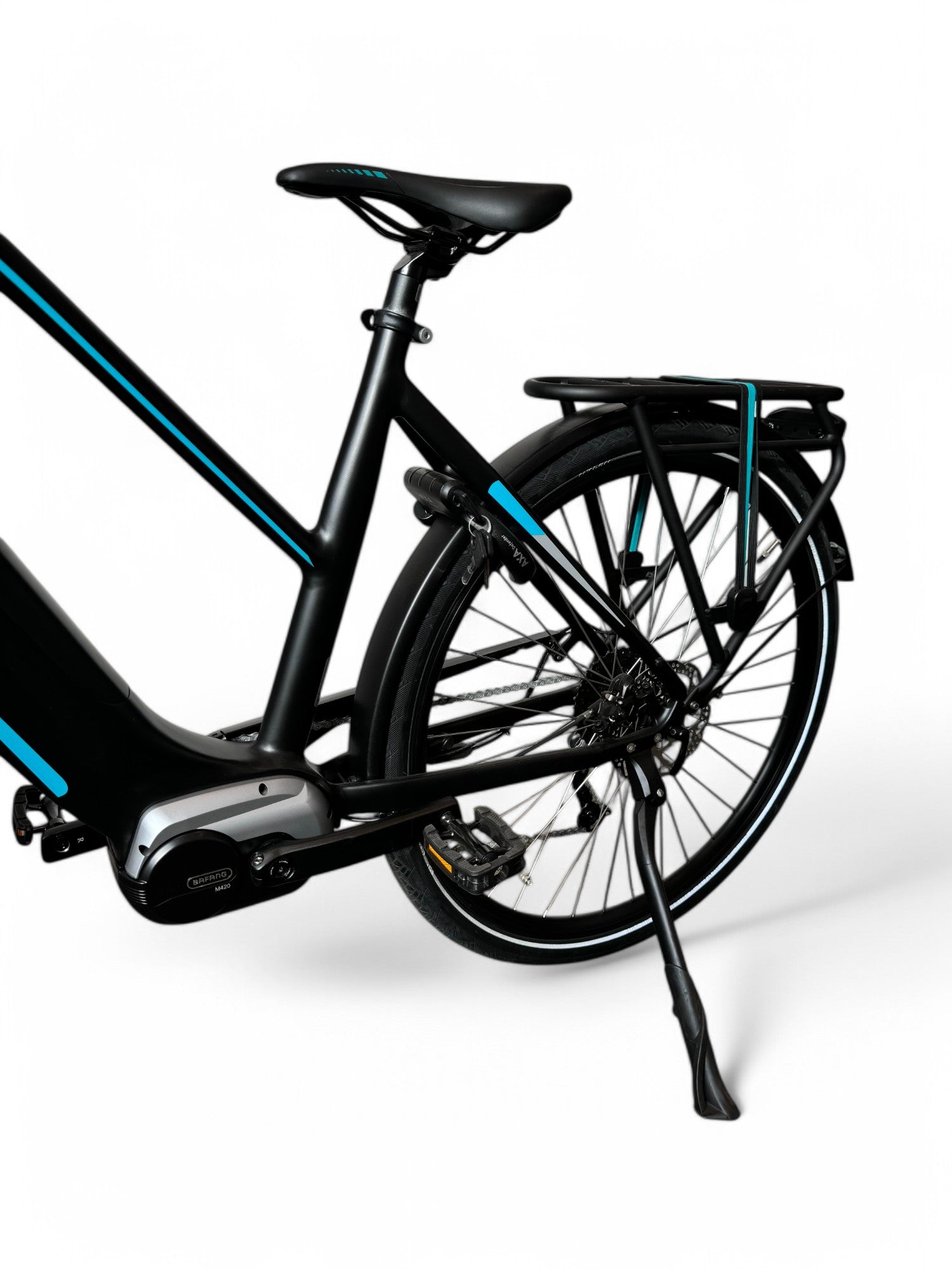 Vogue SLX M420 Elektrische Fiets 9RD Shimano Versnellingen 51cm met Hydraulische Remmen - Mat Zwart Blauw - AE-trading