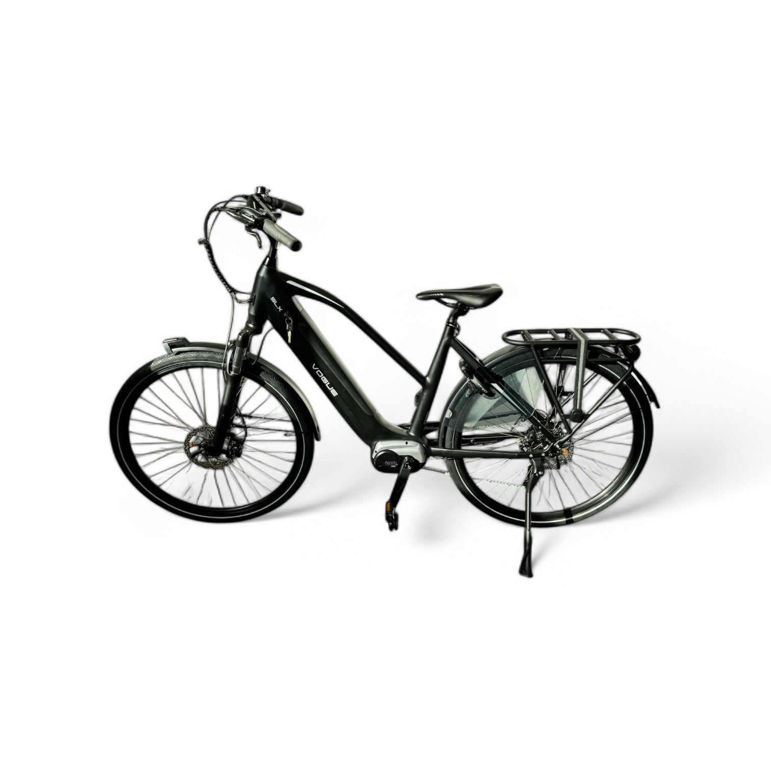 Vogue SLX M420 Elektrische Fiets 9RD Shimano Versnellingen 51cm met Hydraulische Remmen - Mat zwart Grijs - AE-trading