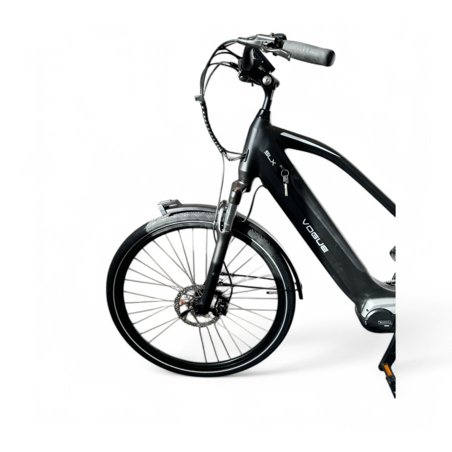 Vogue SLX M420 Elektrische Fiets 9RD Shimano Versnellingen 51cm met Hydraulische Remmen - Mat zwart Grijs - AE-trading
