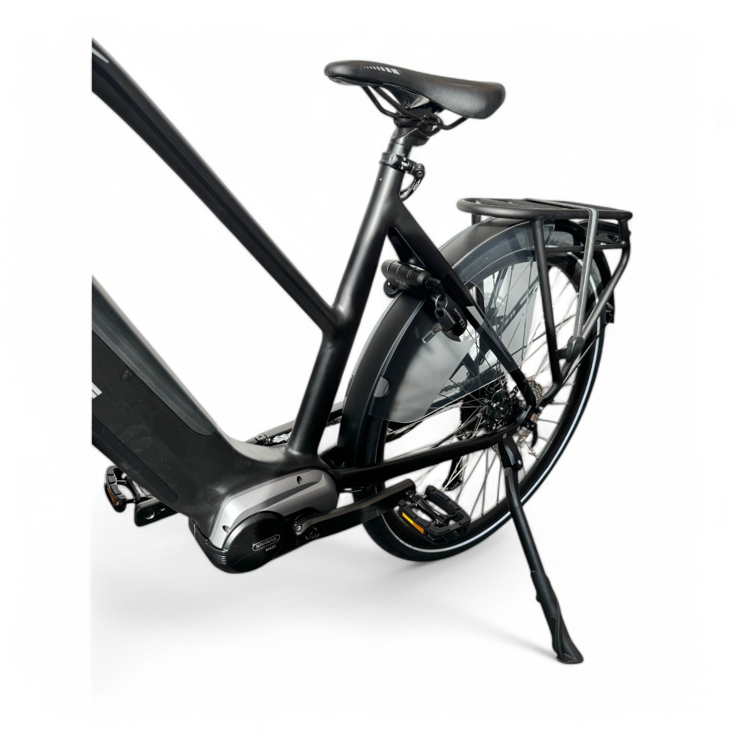 Vogue SLX M420 Elektrische Fiets 9RD Shimano Versnellingen 51cm met Hydraulische Remmen - Mat zwart Grijs - AE-trading
