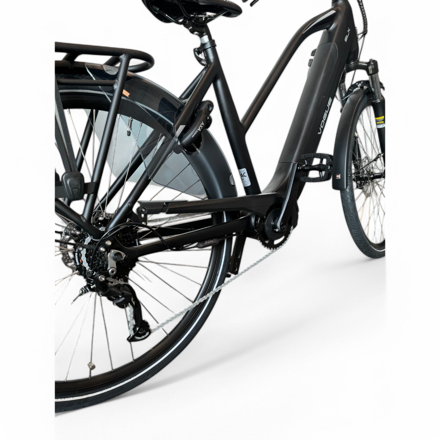 Vogue SLX M420 Elektrische Fiets 9RD Shimano Versnellingen 51cm met Hydraulische Remmen - Mat zwart Grijs - AE-trading