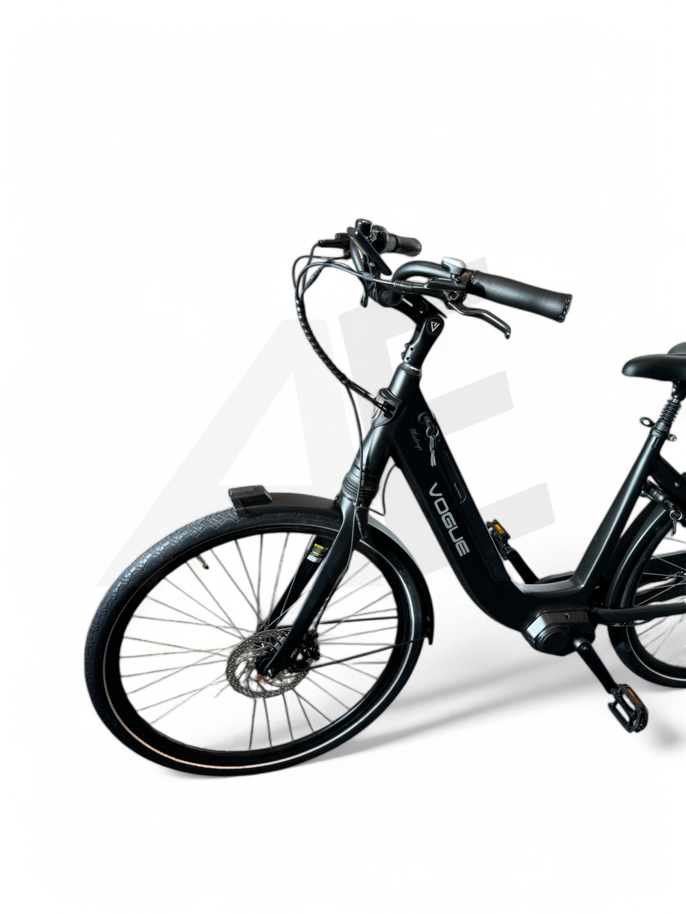 Vogue Mestengo 46Cm E-Bike Hydraulische Remmen Met Middenmotor - Mat Zwart Vogue E-Bike