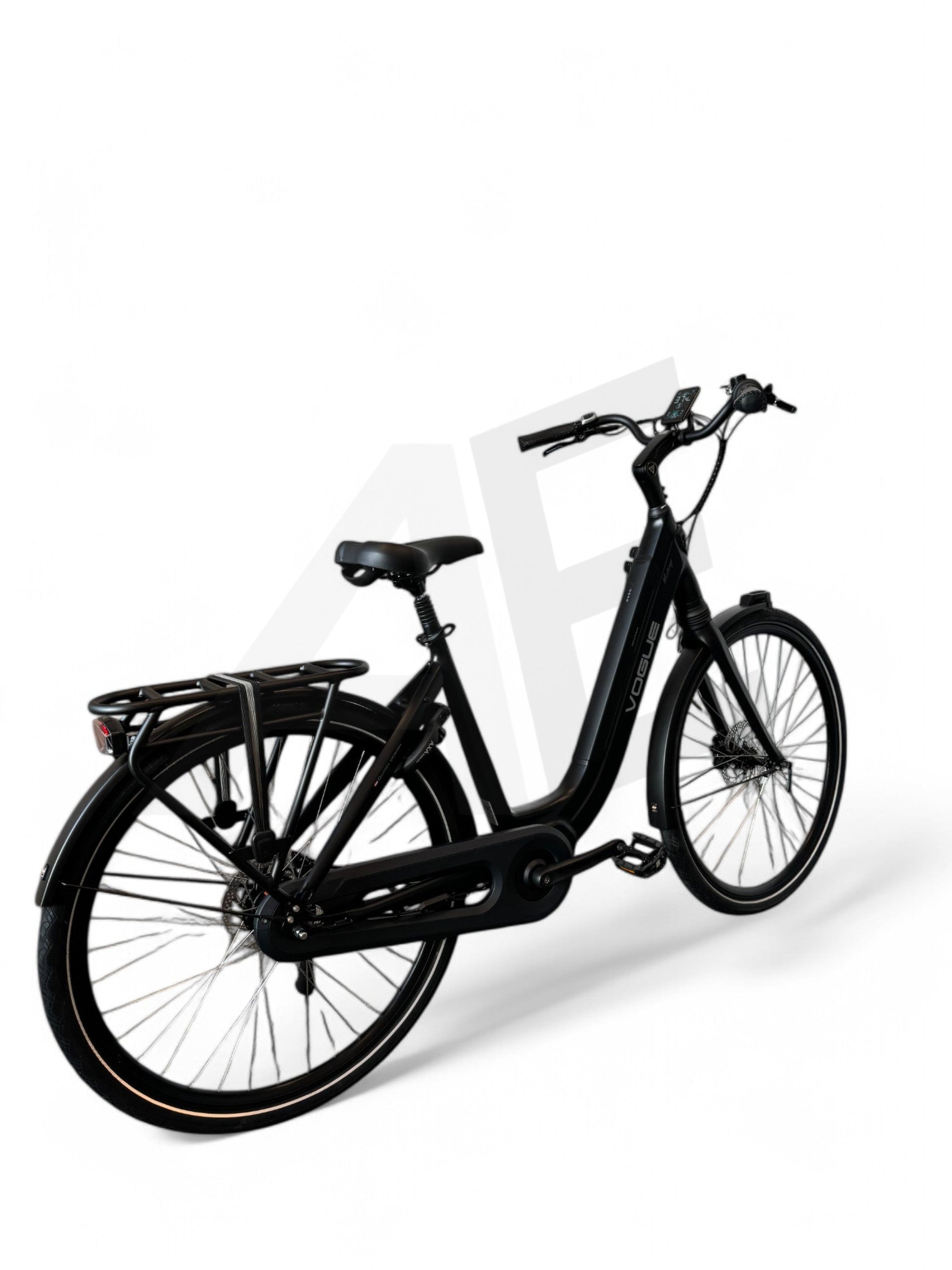 Vogue Mestengo 46Cm E-Bike Hydraulische Remmen Met Middenmotor - Mat Zwart Vogue E-Bike