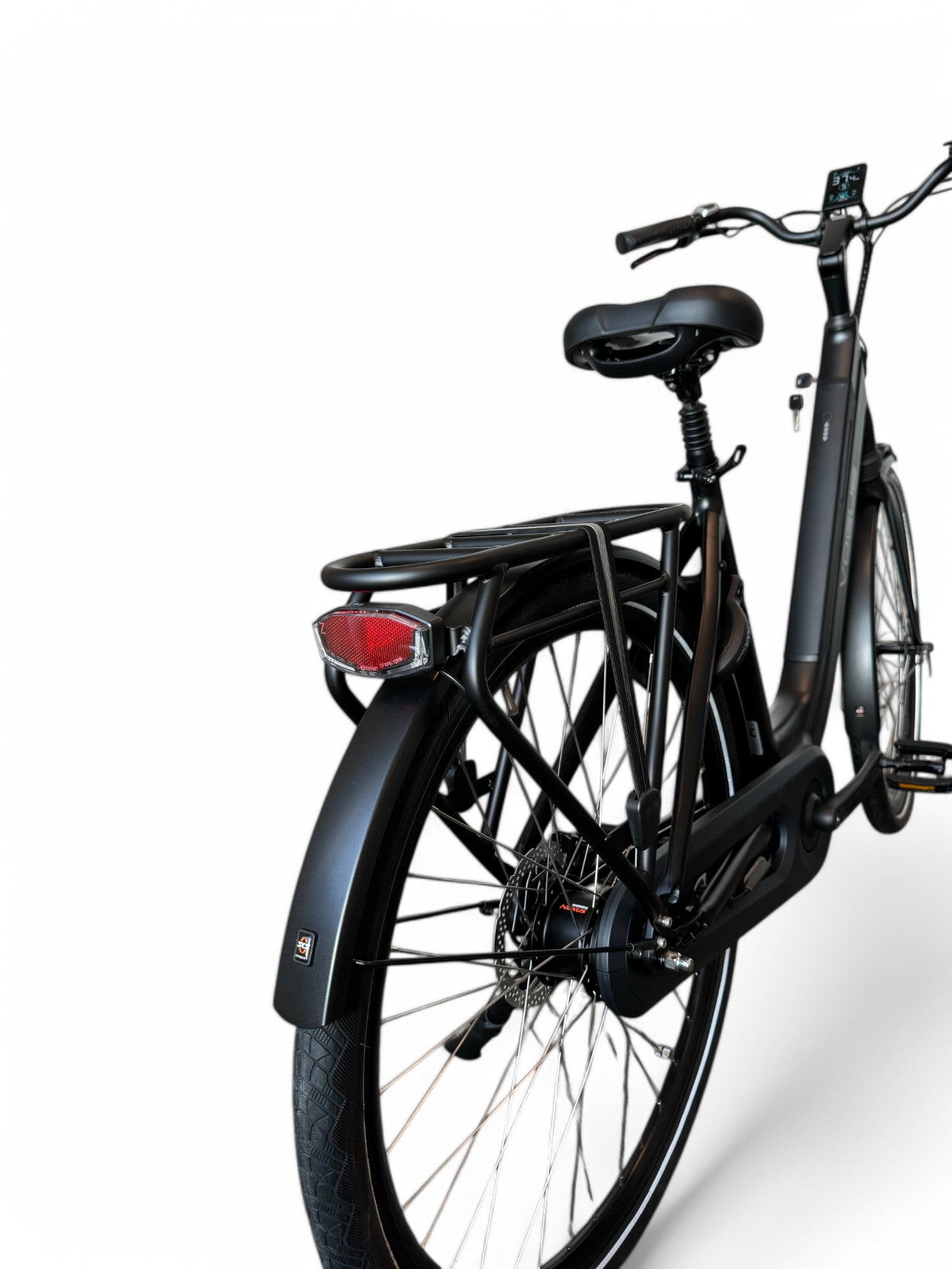 Vogue Mestengo 46cm E-bike Hydraulische Remmen met Middenmotor - Mat Zwart - AE-trading