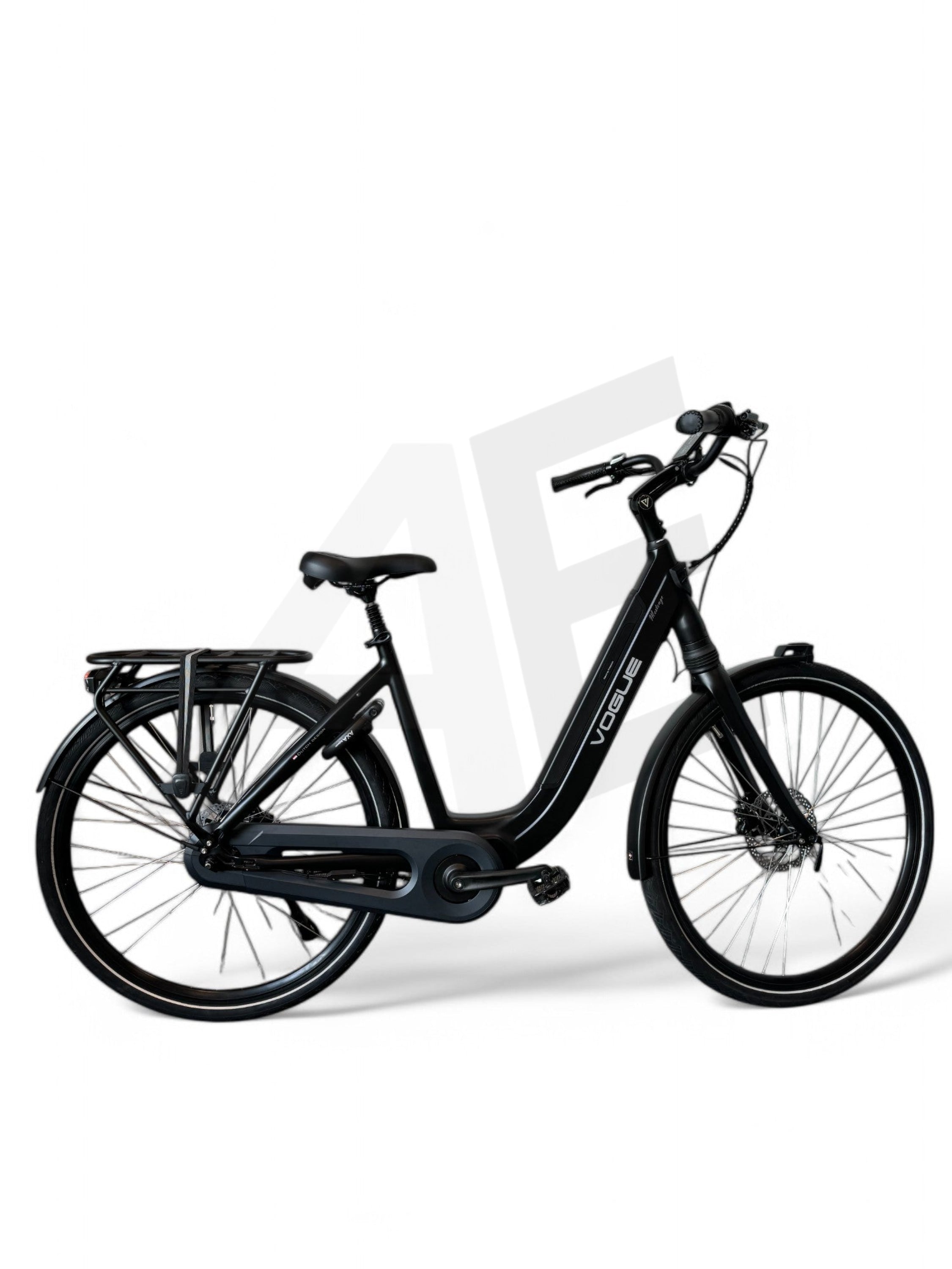 Vogue Mestengo 50Cm E-Bike Hydraulische Remmen Met Middenmotor - Mat Zwart Vogue E-Bike