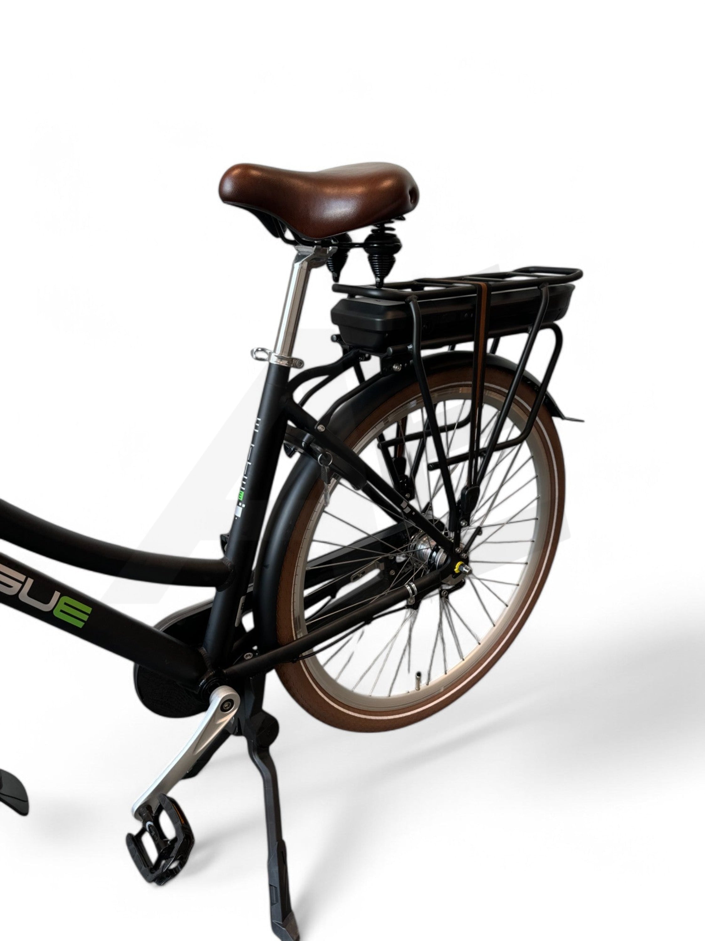 Vogue Elite Elektrische Fiets 3 versnellingen 13Ah 50cm E-bike - Mat zwart met bruine accenten