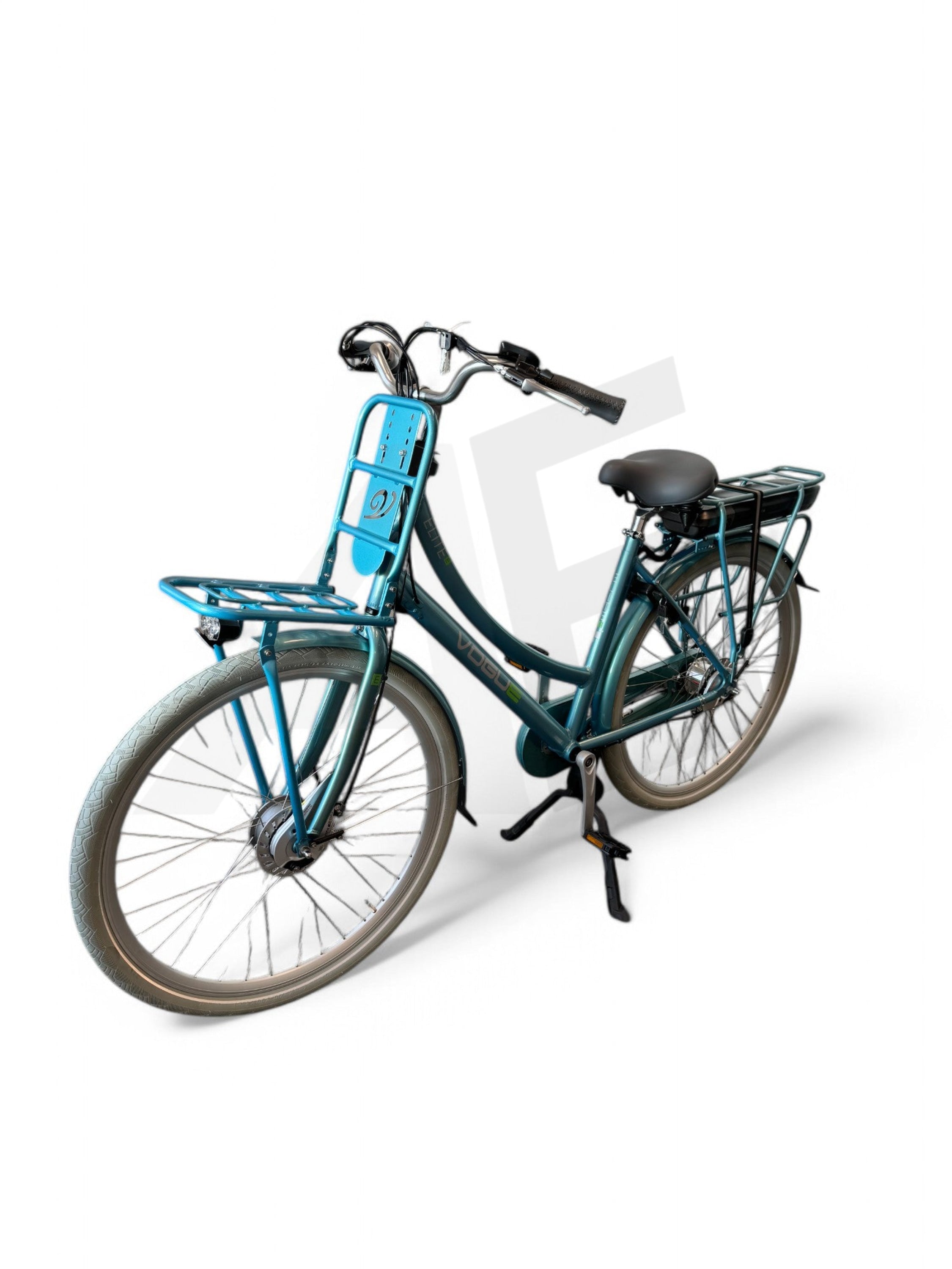 Vélo électrique Vogue Elite 3 7 vitesses 50 cm 13 Ah frein à rouleaux E-bike - Bleu menthe