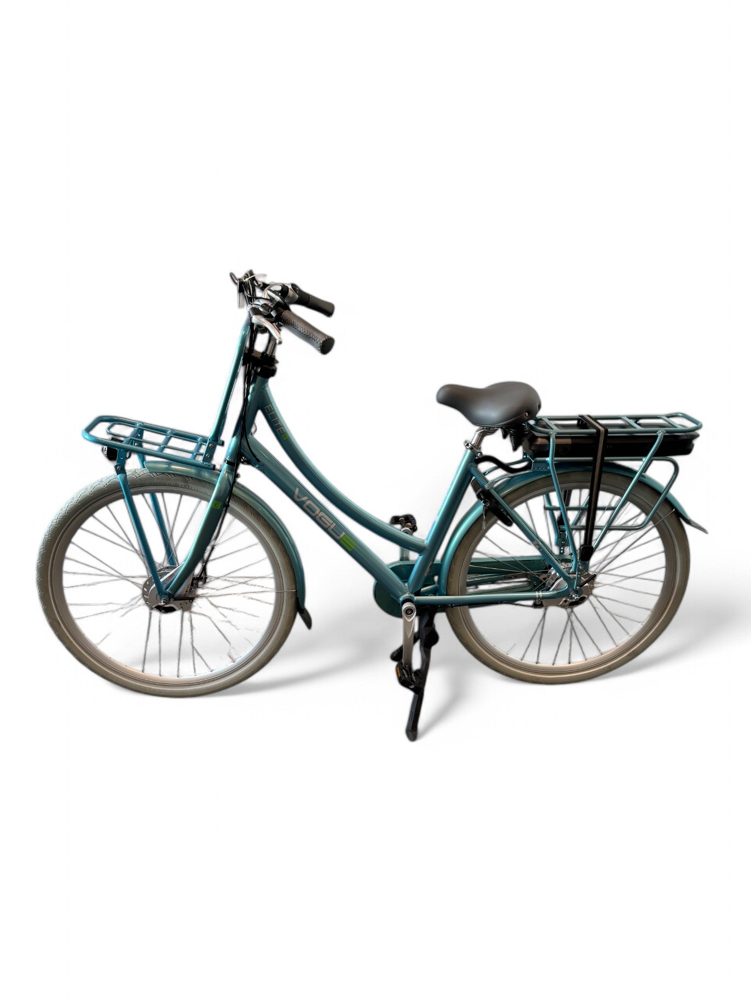 Vogue Elite 3 Elektrische Fiets 7 Versnellingen 50cm 13Ah Rollerbrake E-bike - Mint Blue - AE-trading