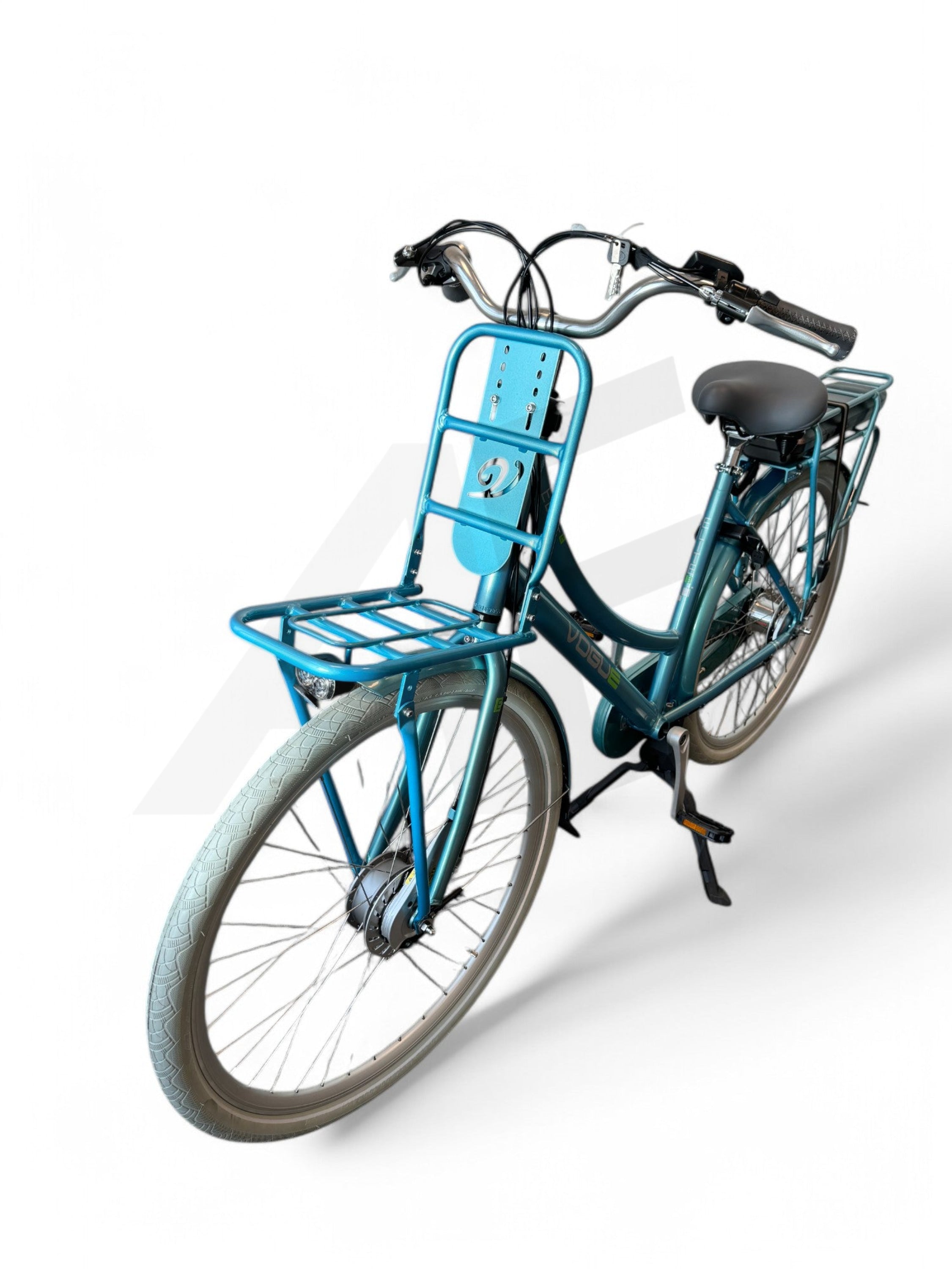 Vélo électrique Vogue Elite 3 7 vitesses 50 cm 13 Ah frein à rouleaux E-bike - Bleu menthe