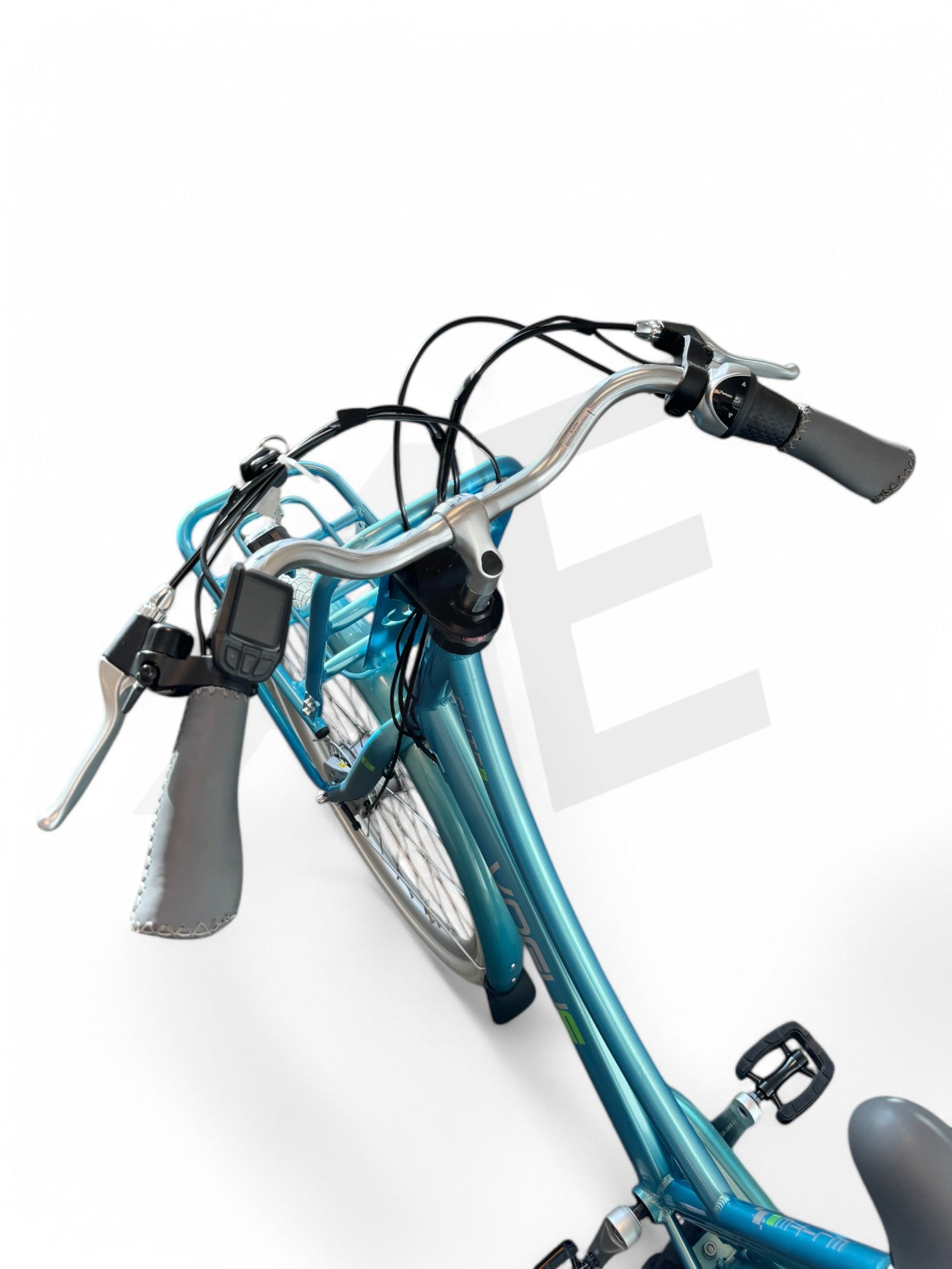 Vélo électrique Vogue Elite 3 7 vitesses 50 cm 13 Ah frein à rouleaux E-bike - Bleu menthe