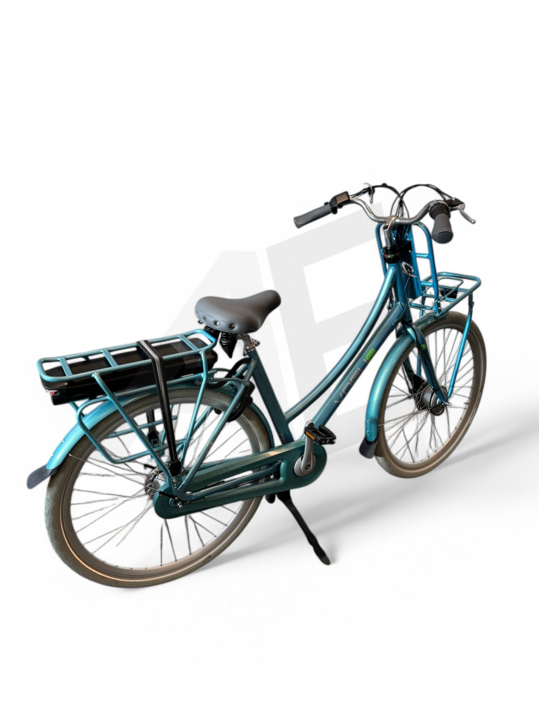 Vélo électrique Vogue Elite 3 7 vitesses 50 cm 13 Ah frein à rouleaux E-bike - Bleu menthe