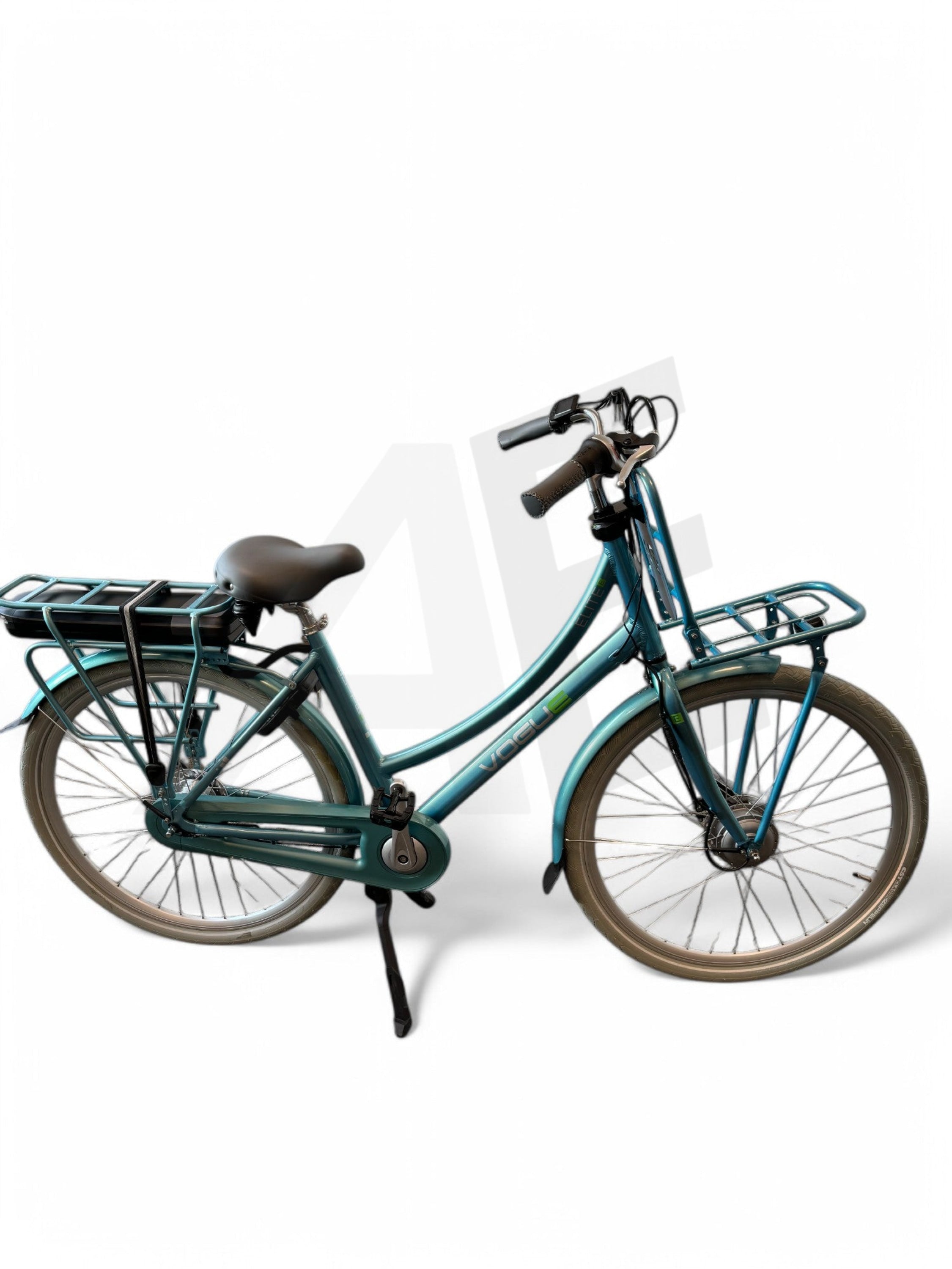 Vélo électrique Vogue Elite 3 7 vitesses 50 cm 13 Ah frein à rouleaux E-bike - Bleu menthe