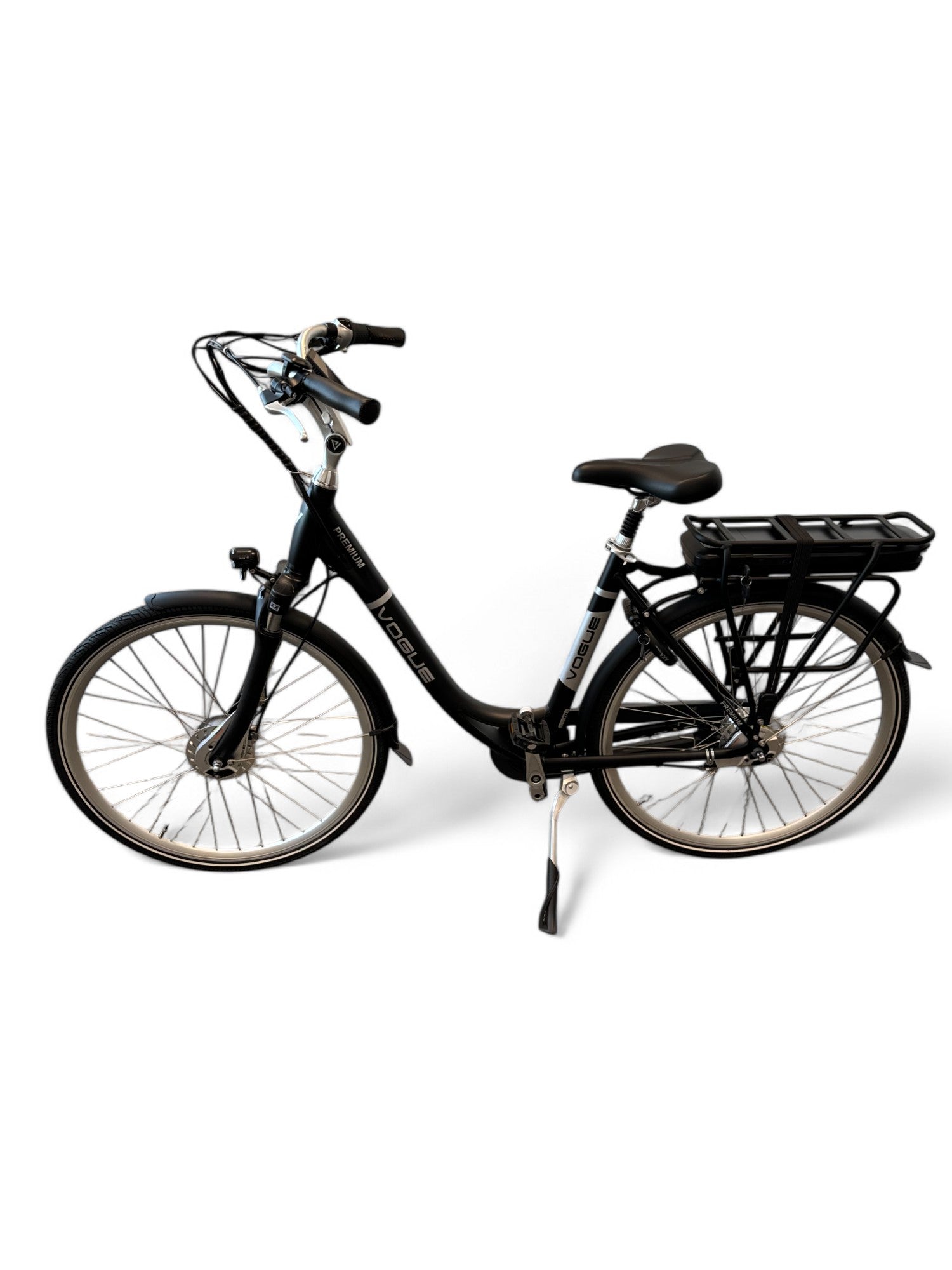Vogue Premium E-bike 7SP 48cm Lage Instap - Mat Zwart - AE-trading