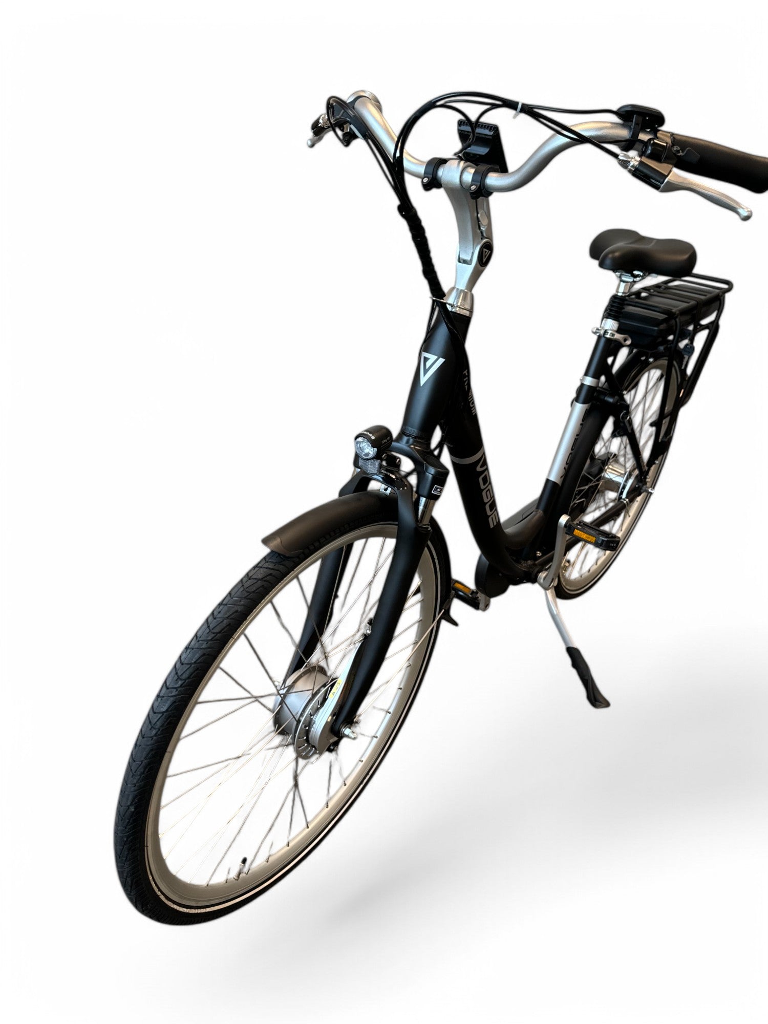 Vogue Premium E-bike 7SP 48cm Lage Instap - Mat Zwart - AE-trading