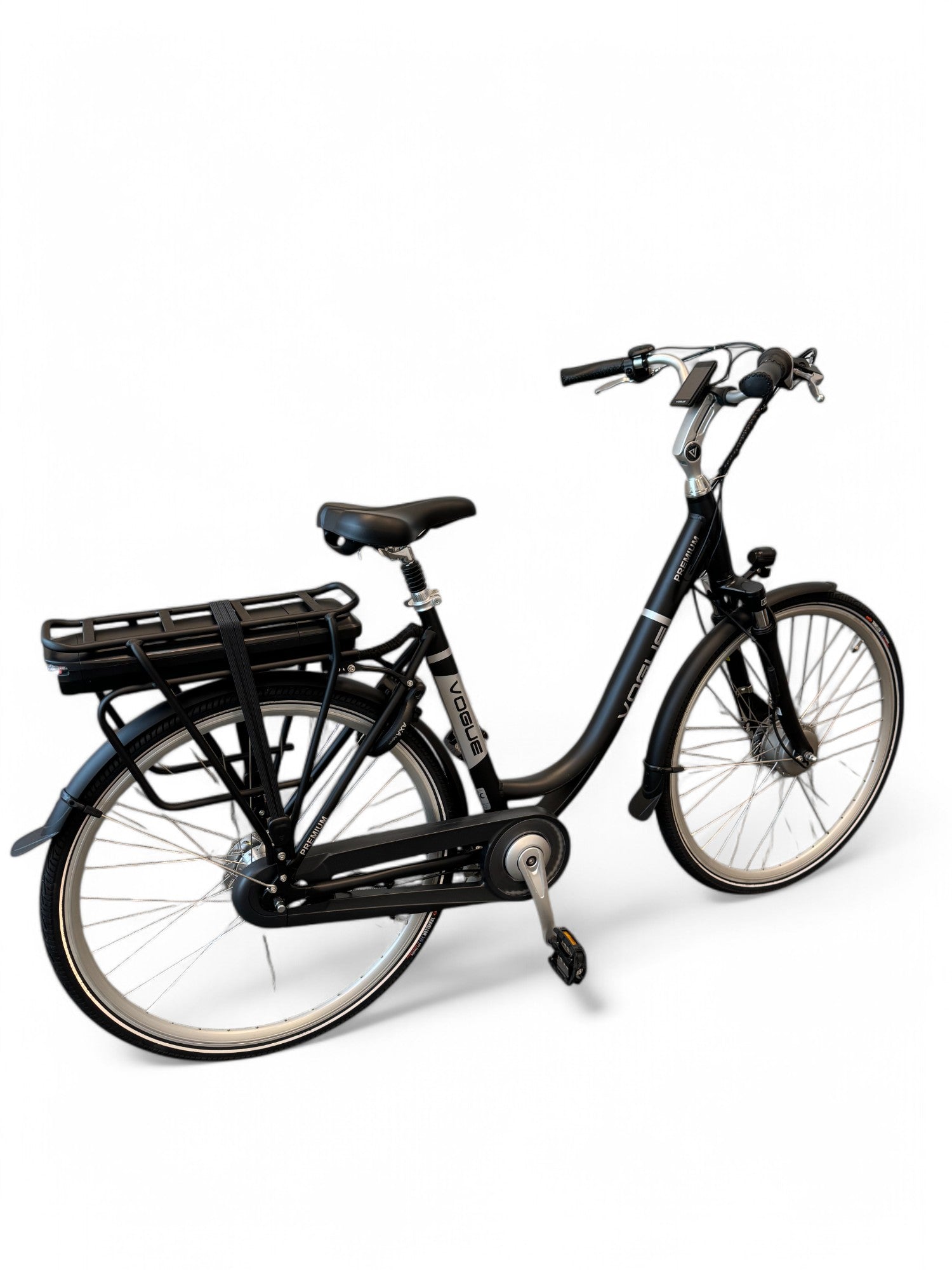 Vogue Premium E-bike 7SP 48cm Lage Instap - Mat Zwart - AE-trading