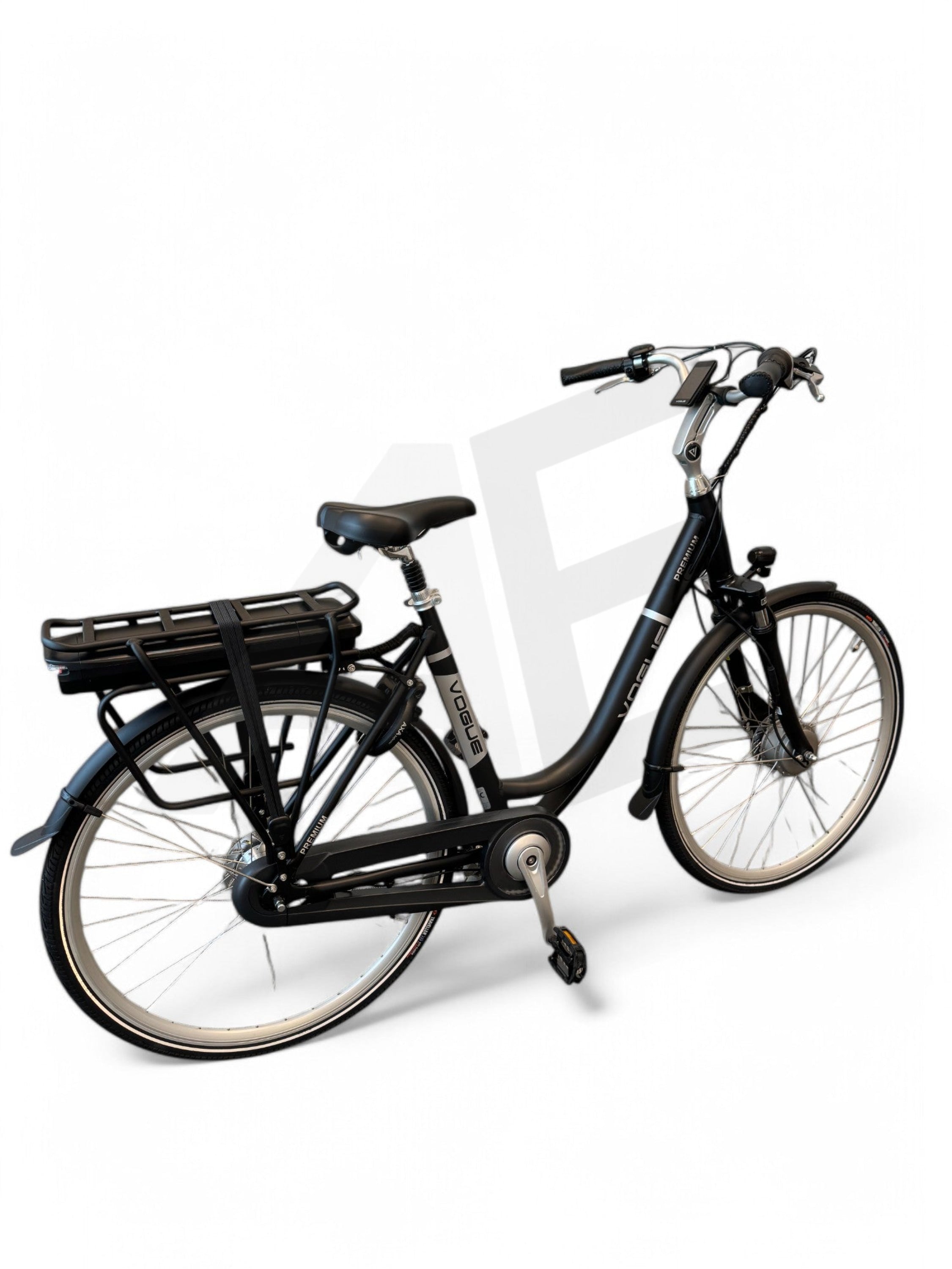 Vogue Premium E-bike 7SP 48cm Lage Instap - Mat Zwart