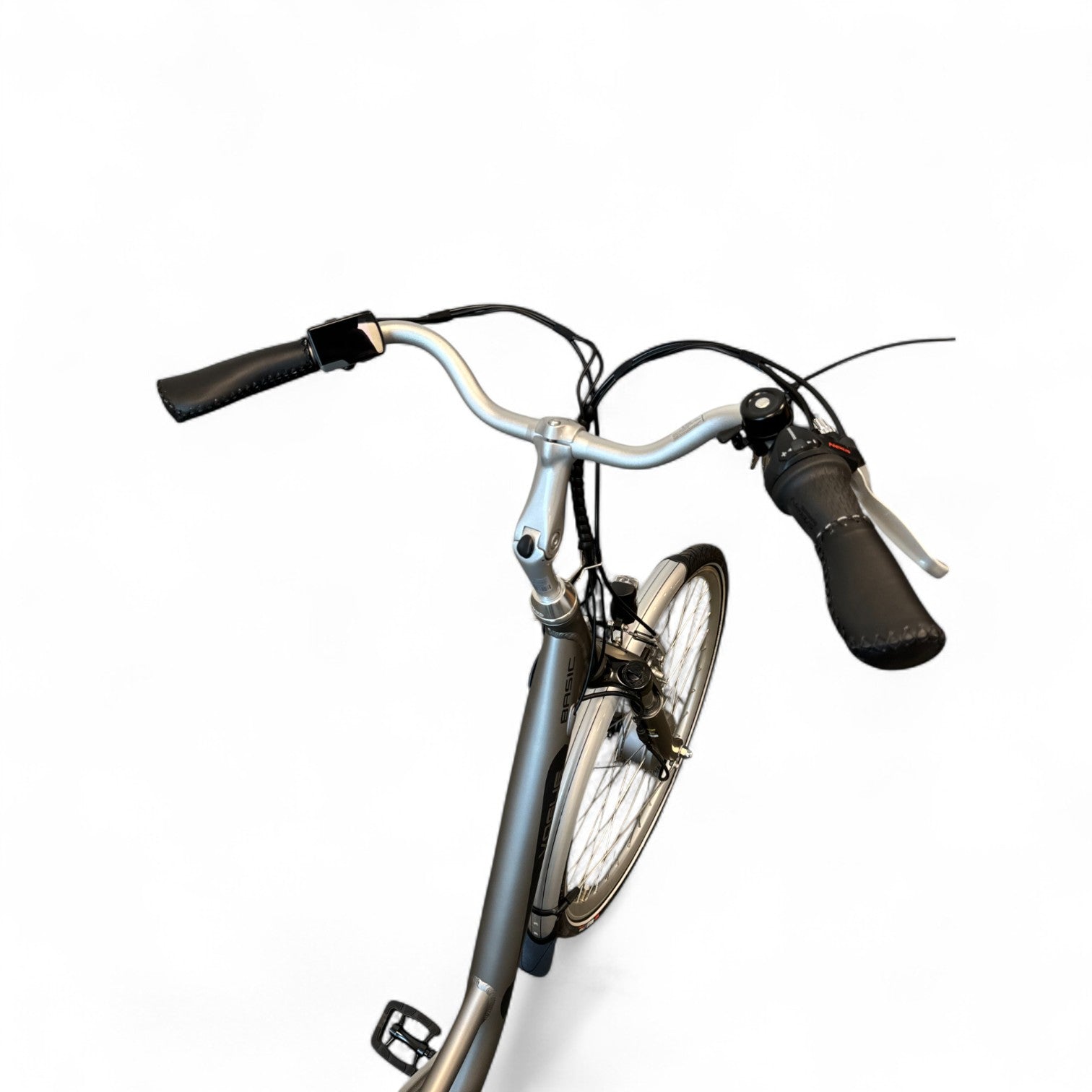 Vogue Basic N7 E-bike Mat Grijs 47cm – Elektrische Damesfiets met 468Wh Accu, Shimano Nexus 7 Versnellingen, Voorwielmotor & LED Verlichting – Actieradius tot 120 km - AE-trading
