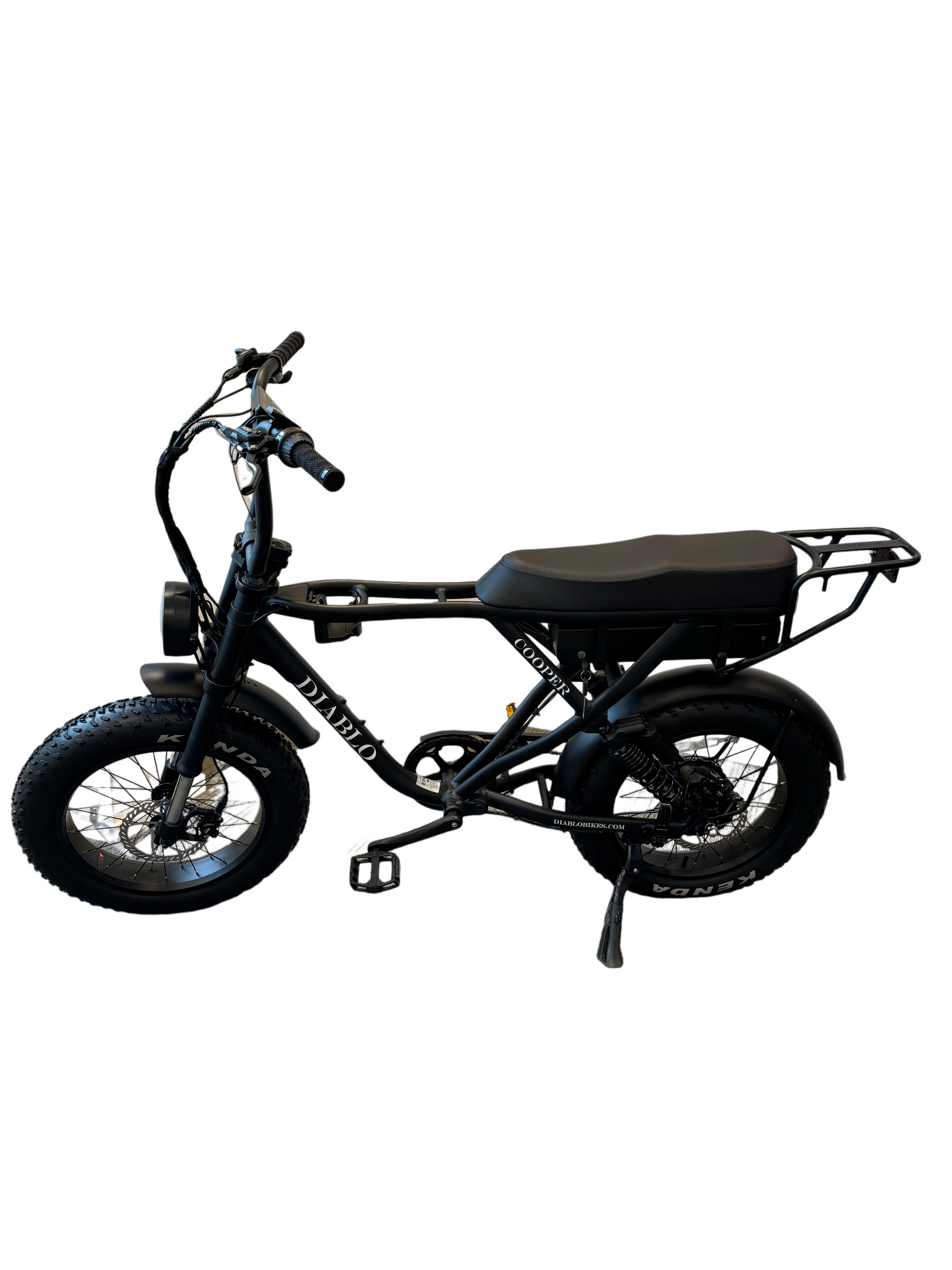 Diablo Cooper Fatbike 7DR Shimano Versnellingen Met Hydraulische remmen - Mat zwart - AE-trading