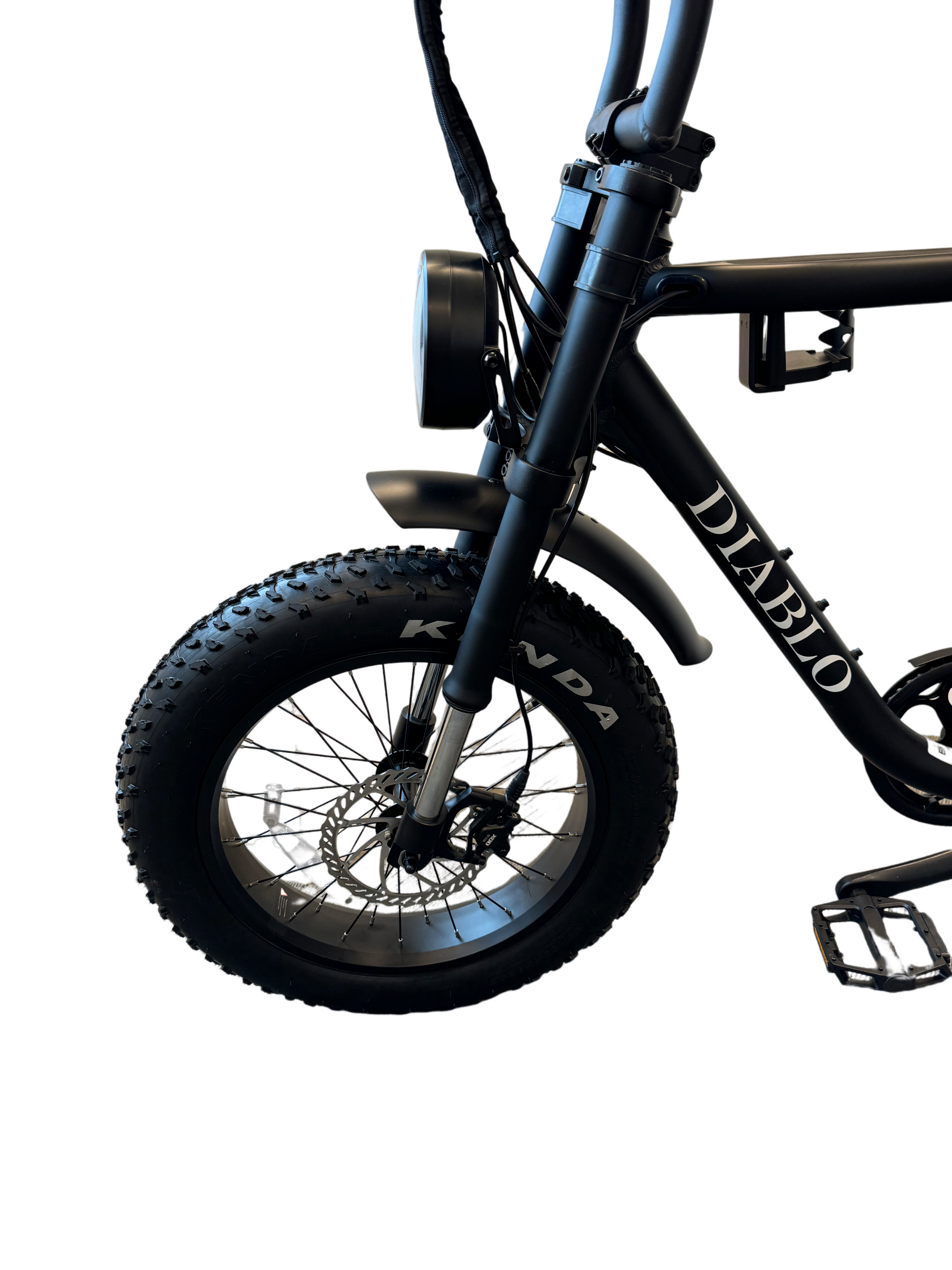 Diablo Cooper Fatbike 7DR Shimano Versnellingen Met Hydraulische remmen - Mat zwart - AE-trading