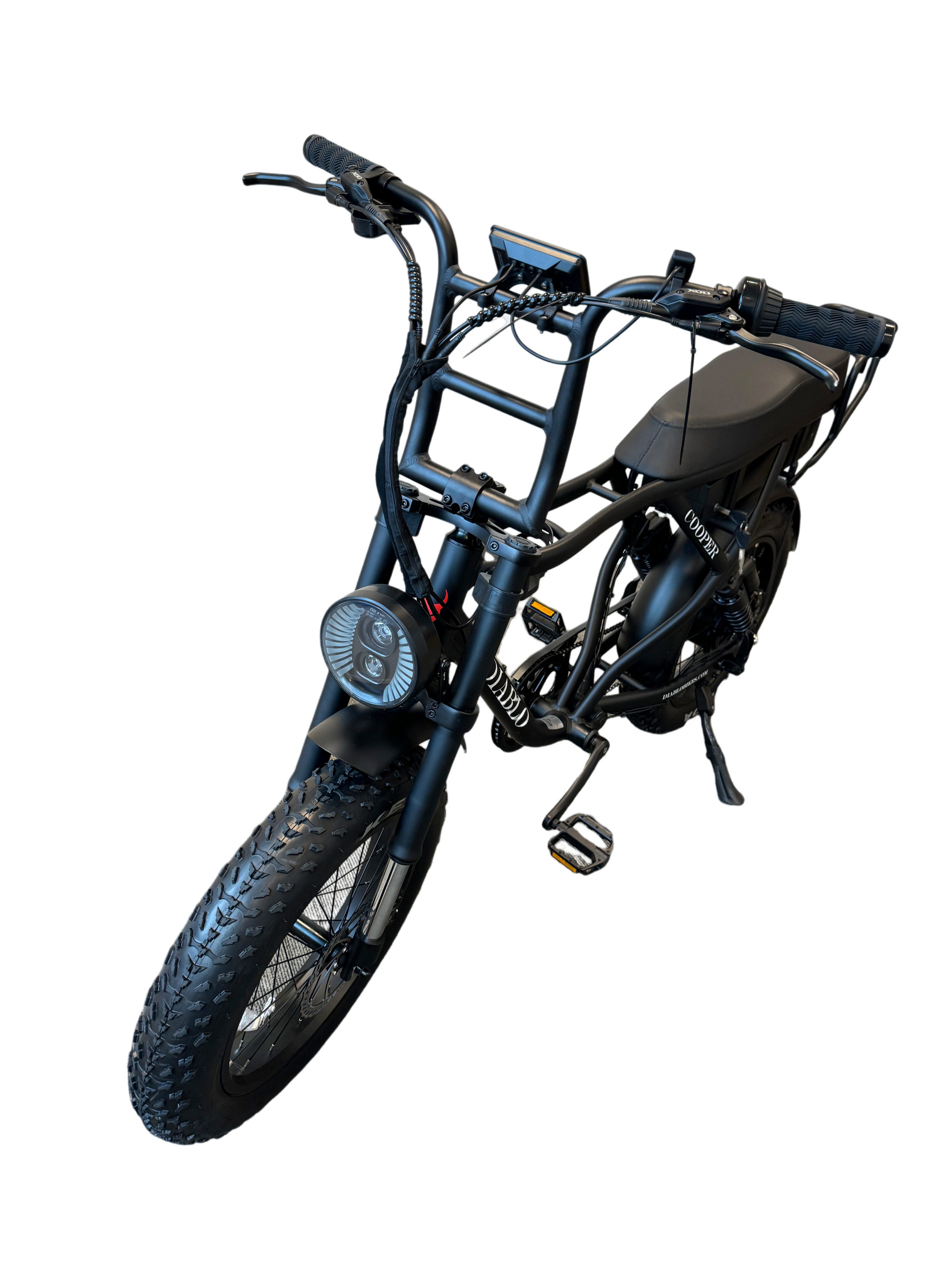 Diablo Cooper Fatbike 7DR Shimano Versnellingen Met Hydraulische remmen - Mat zwart - AE-trading