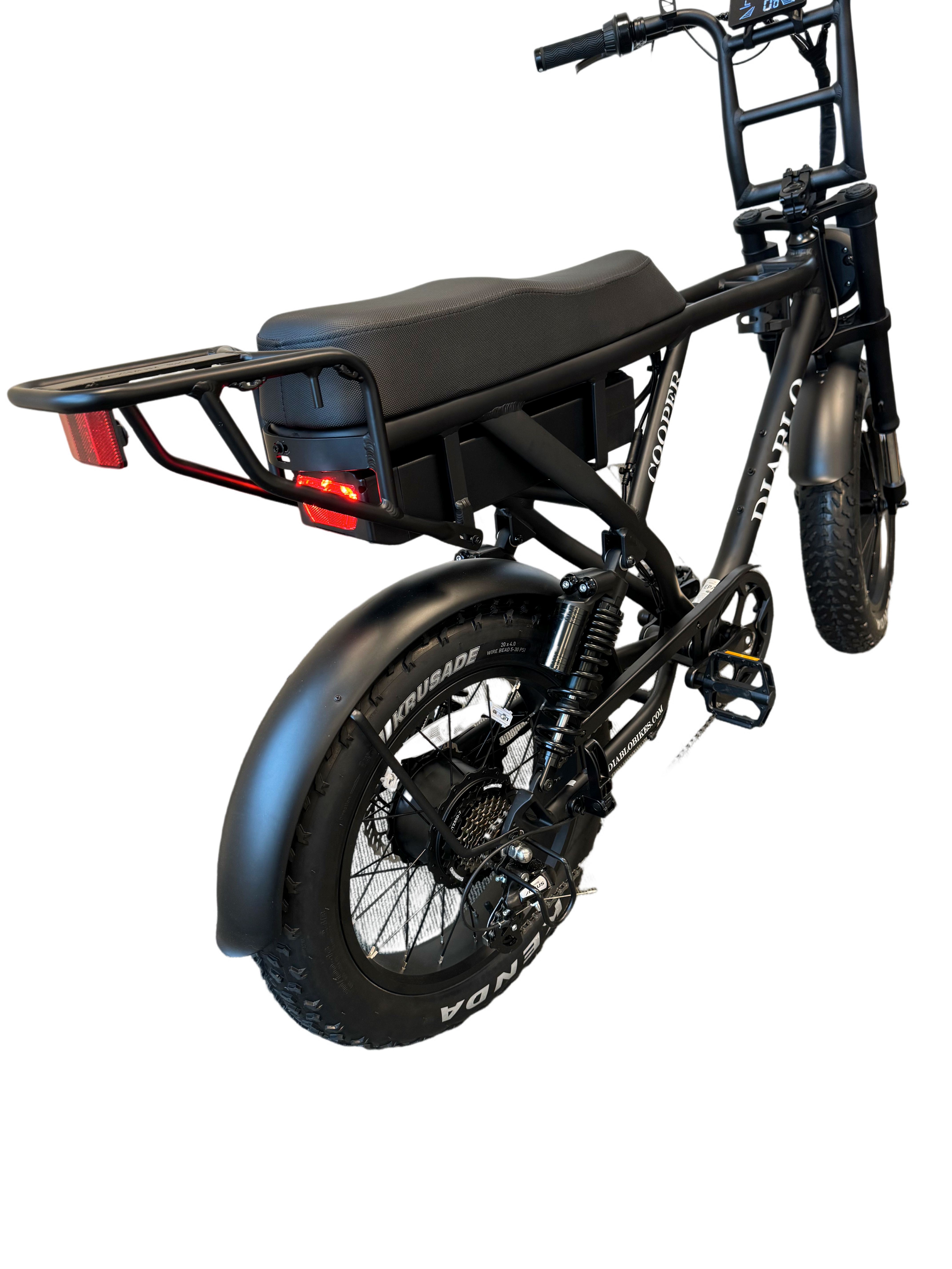 Diablo Cooper Fatbike 7DR Shimano Versnellingen Met Hydraulische remmen - Mat zwart - AE-trading