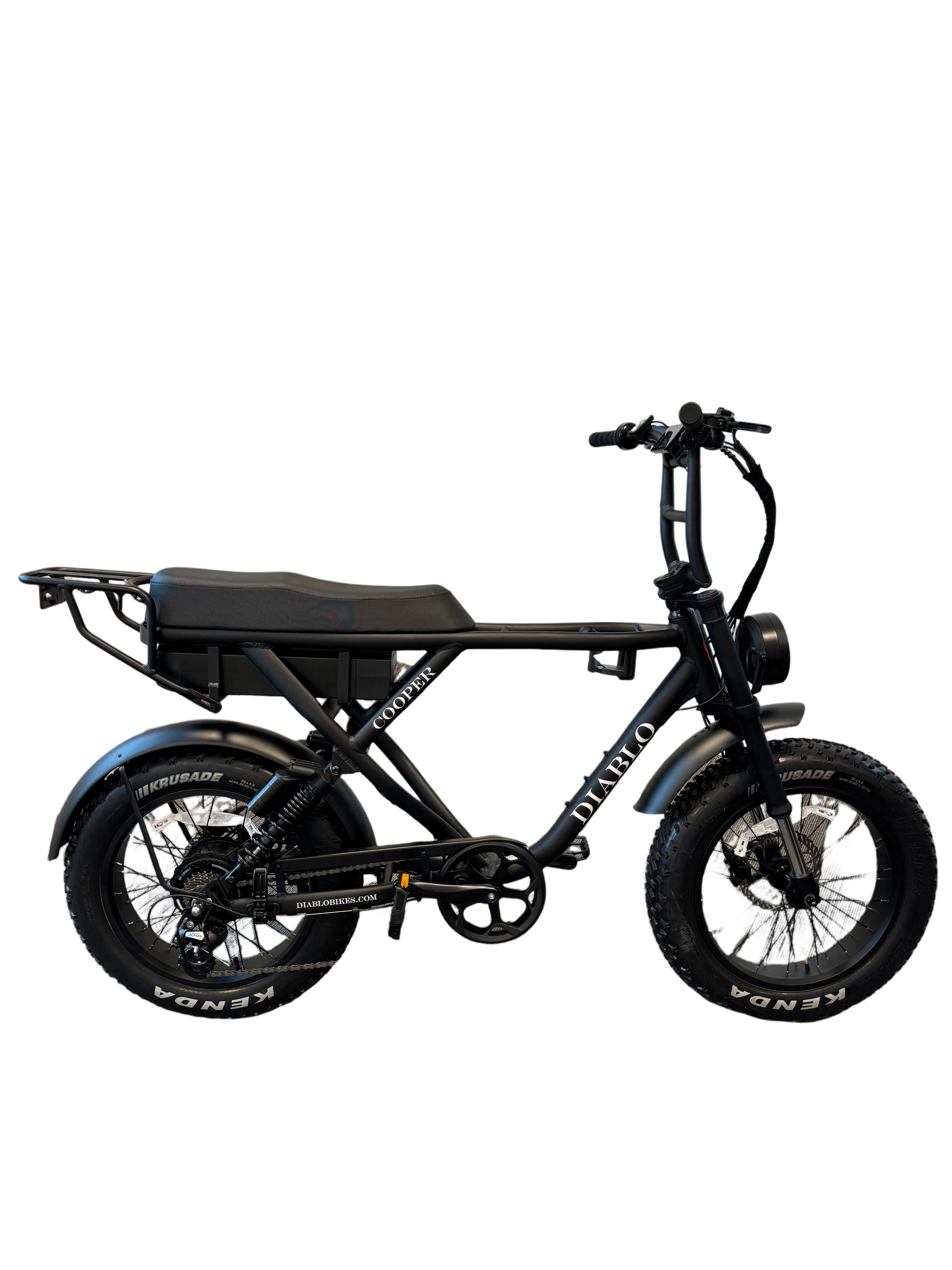 Diablo Cooper Fatbike 7DR Shimano Versnellingen Met Hydraulische remmen - Mat zwart - AE-trading