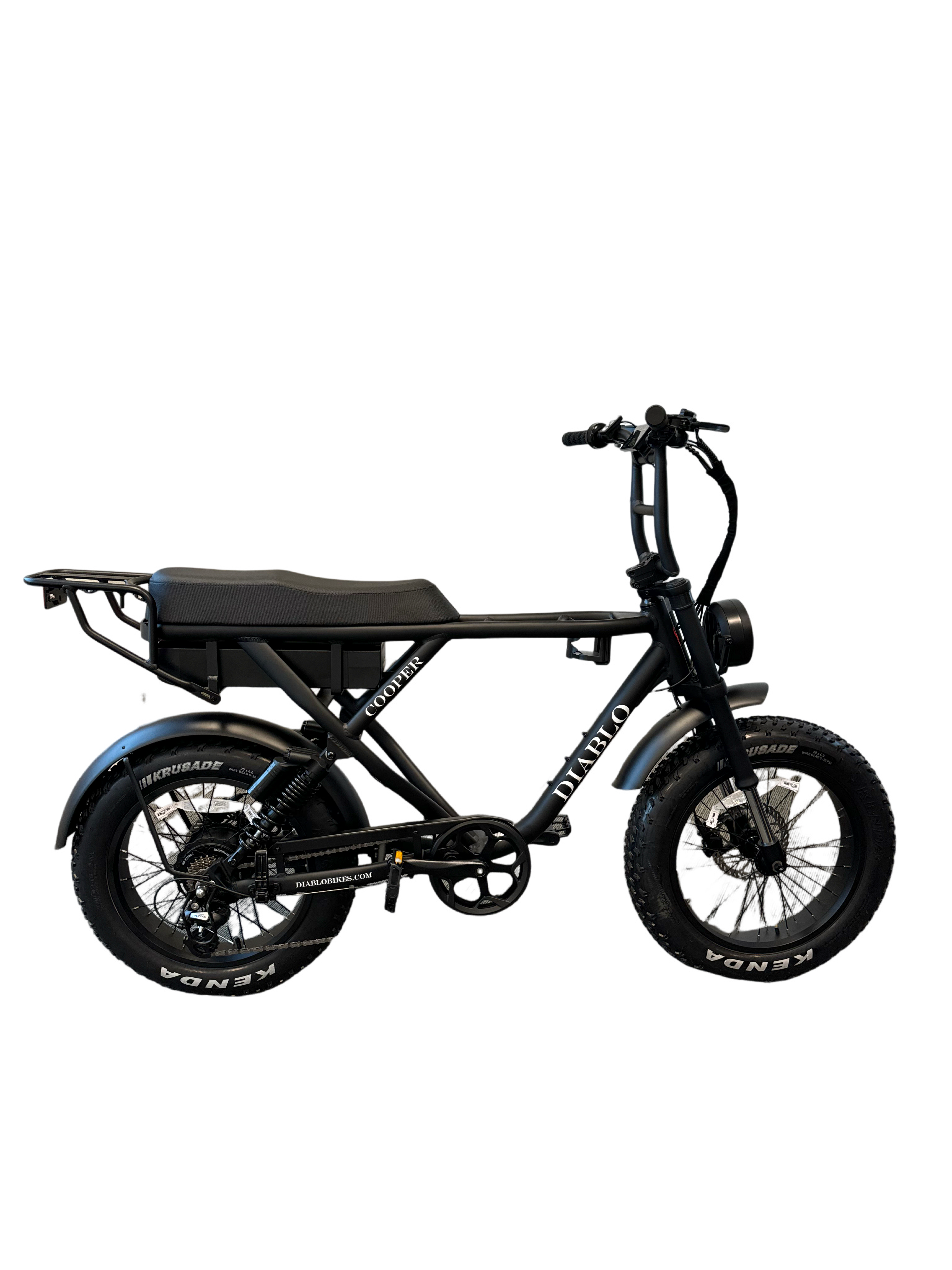 Diablo Cooper Fatbike 7DR Shimano Versnellingen Met Hydraulische remmen - Mat zwart - AE-trading